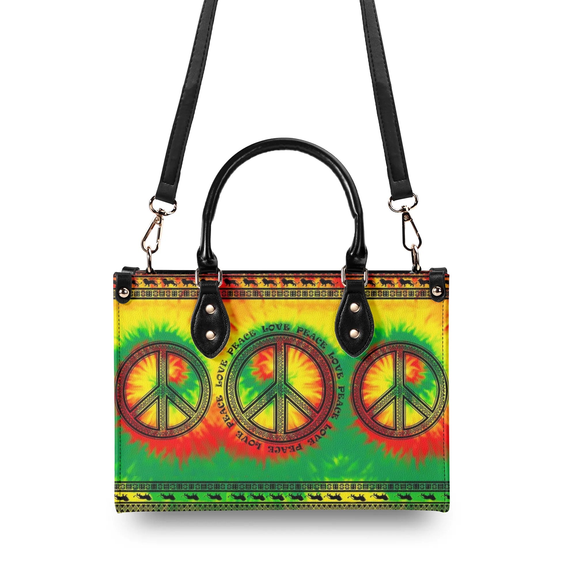 PEACE LOVE LEATHER HANDBAG - YHHN1907244