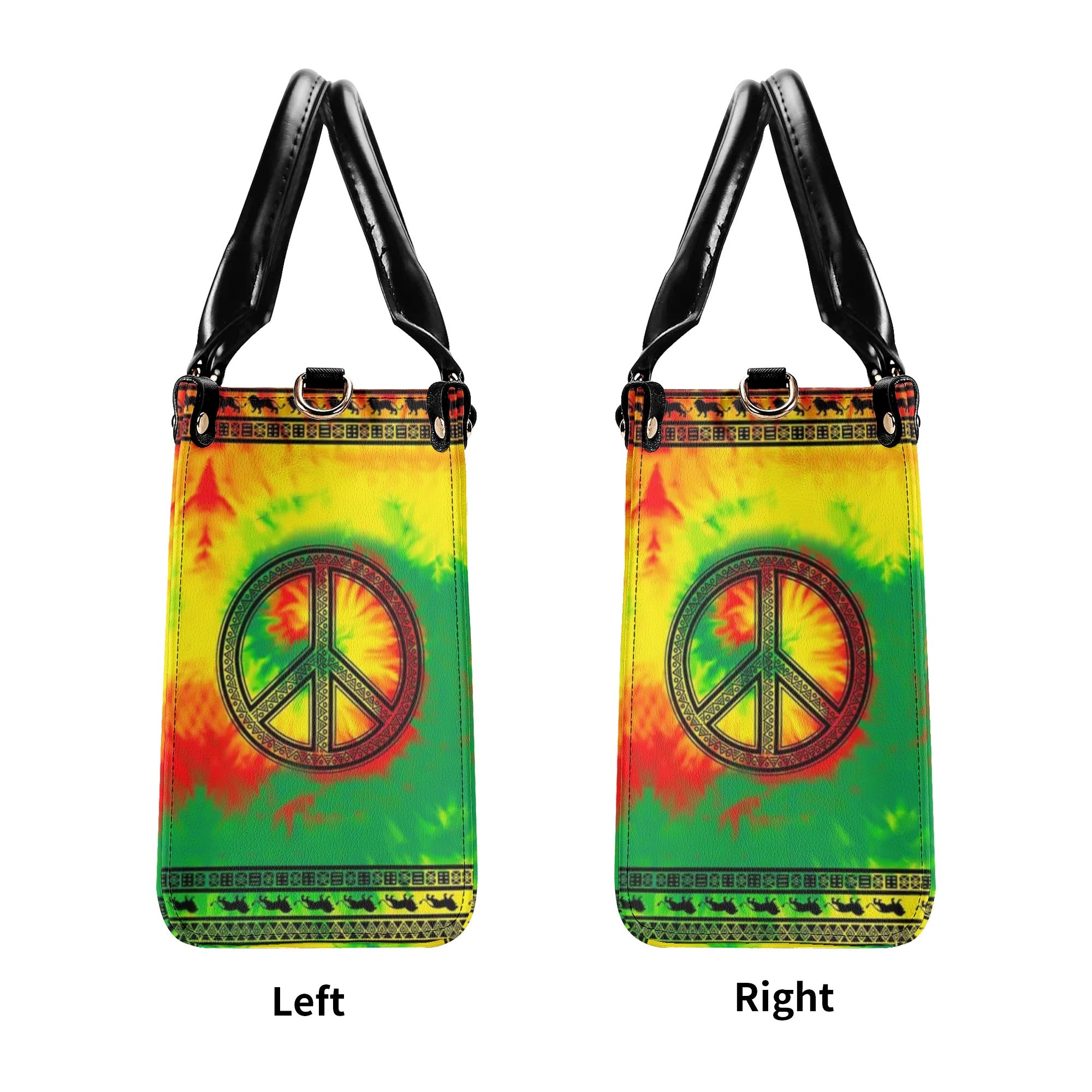 PEACE LOVE LEATHER HANDBAG - YHHN1907244