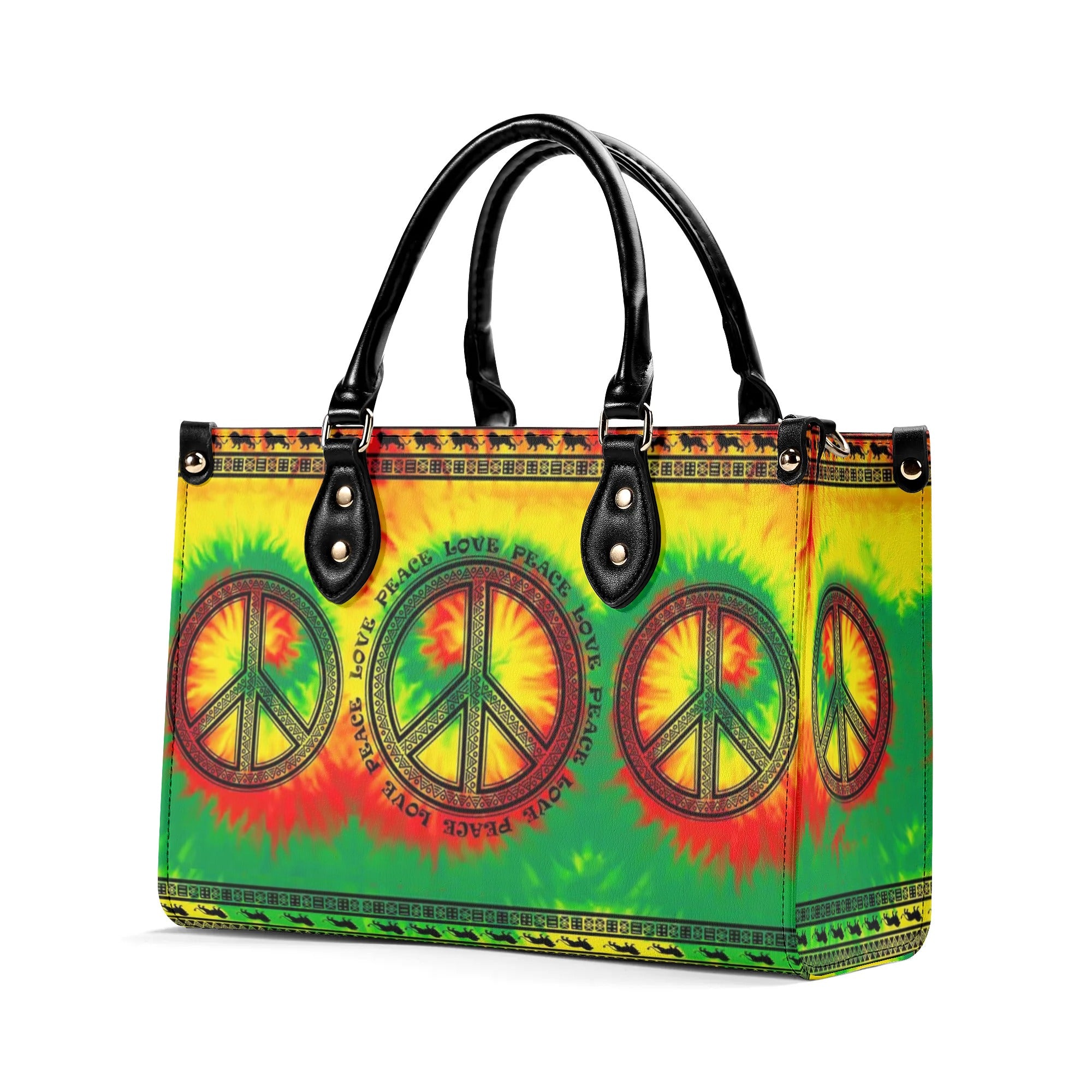 PEACE LOVE LEATHER HANDBAG - YHHN1907244