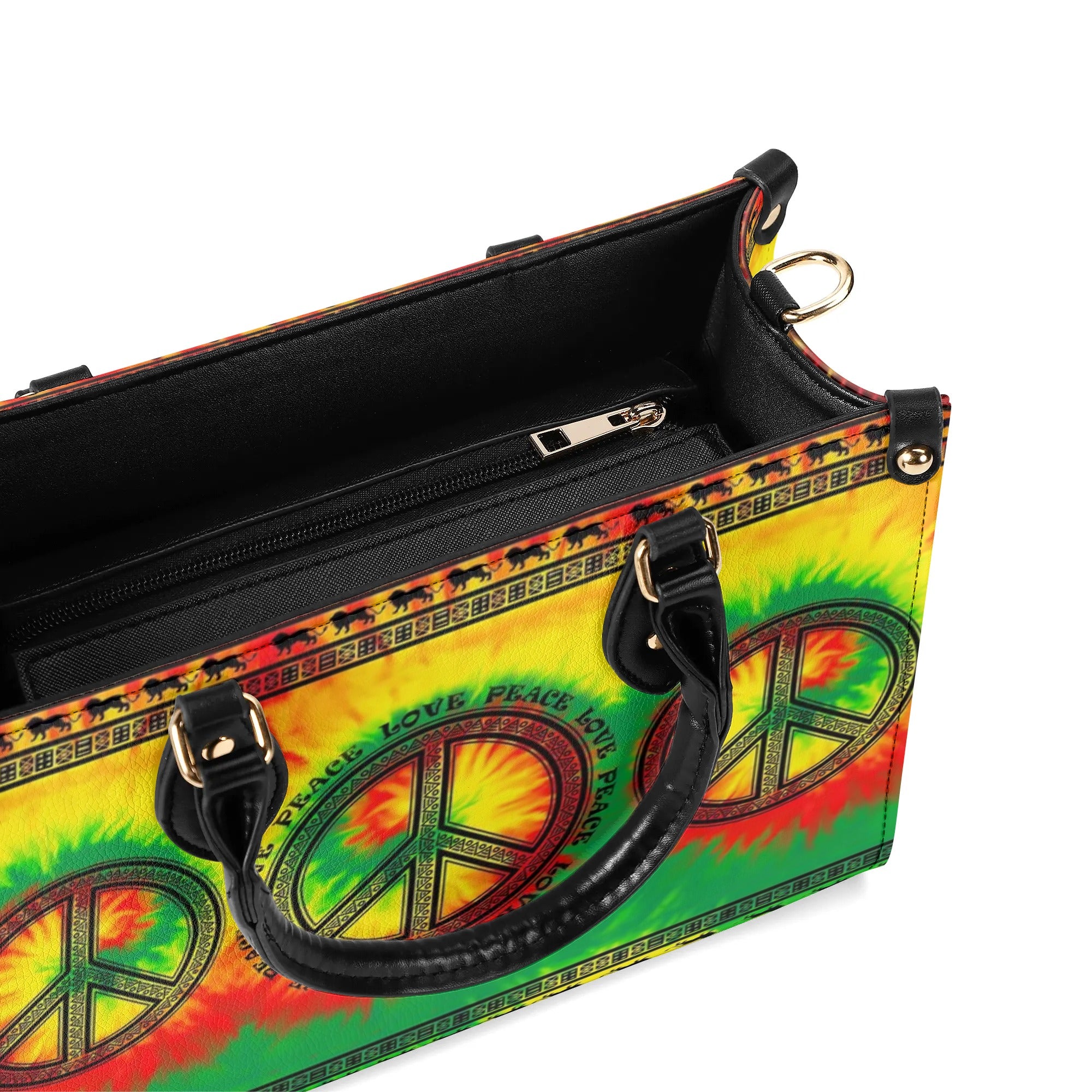 PEACE LOVE LEATHER HANDBAG - YHHN1907244