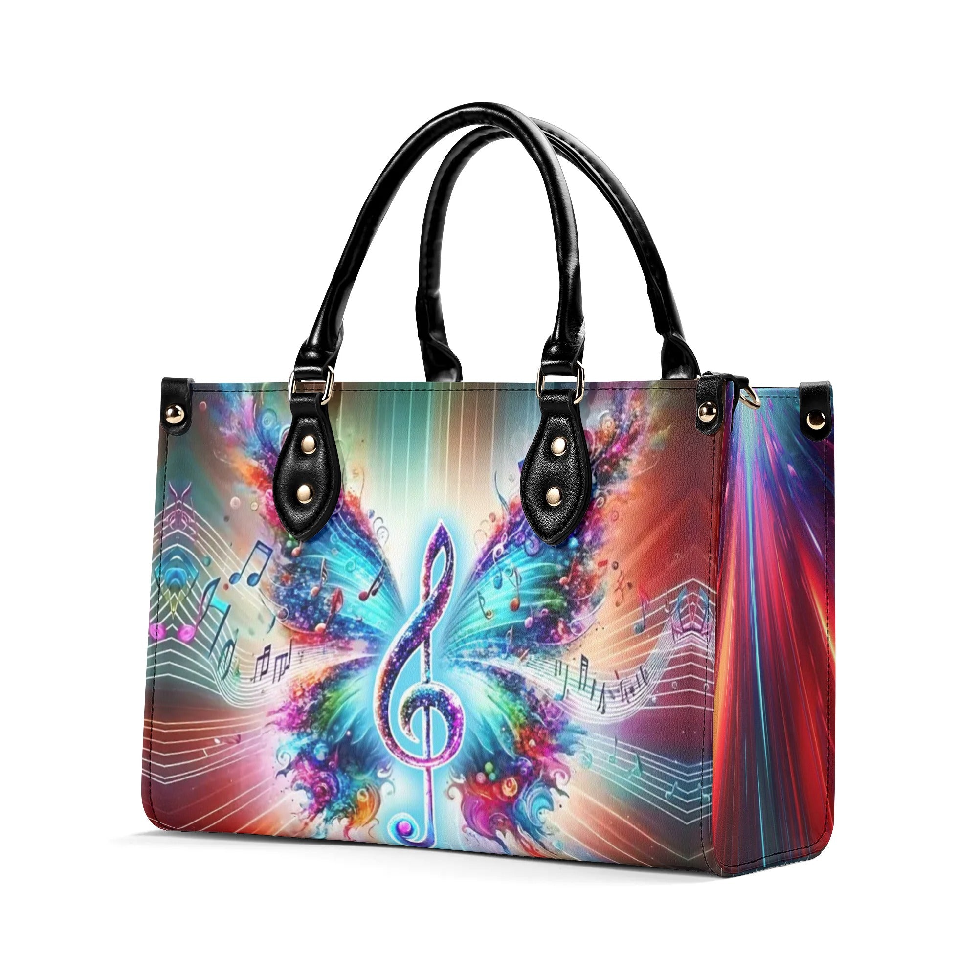 HIPPIE MUSIC BUTTERFLY LEATHER HANDBAG - YHDU0507244