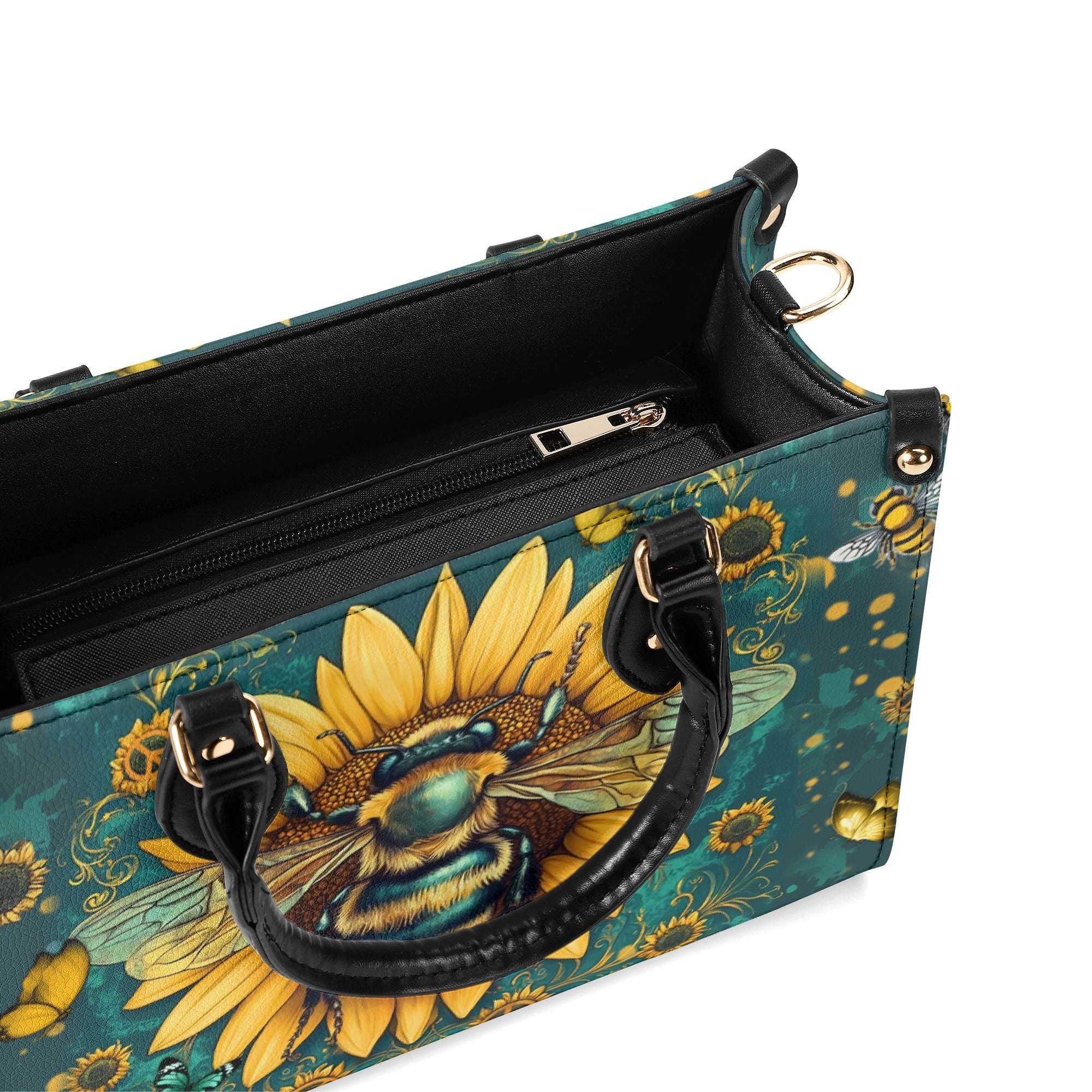 BEE SUNFLOWER LEATHER HANDBAG - YHHN1103254