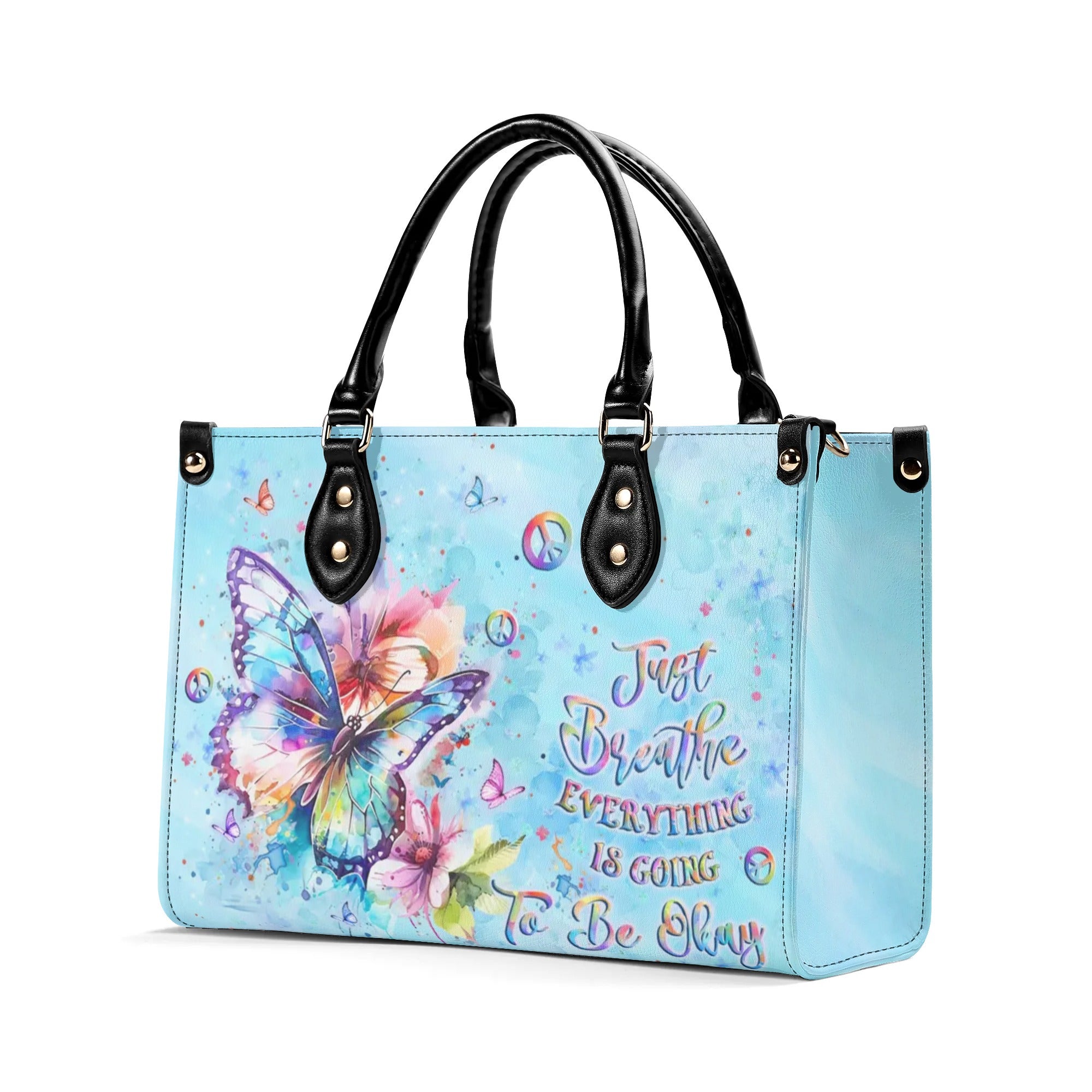 JUST BREATHE BUTTERFLY LEATHER HANDBAG - YHLT2307244