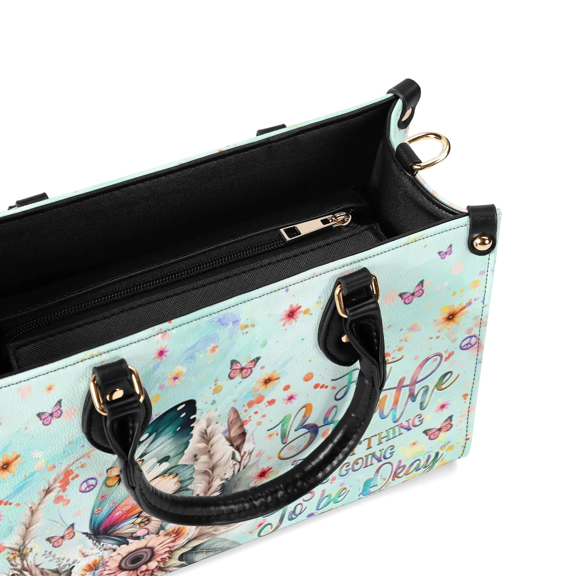 JUST BREATHE BUTTERFLY LEATHER HANDBAG - YHHG2207244