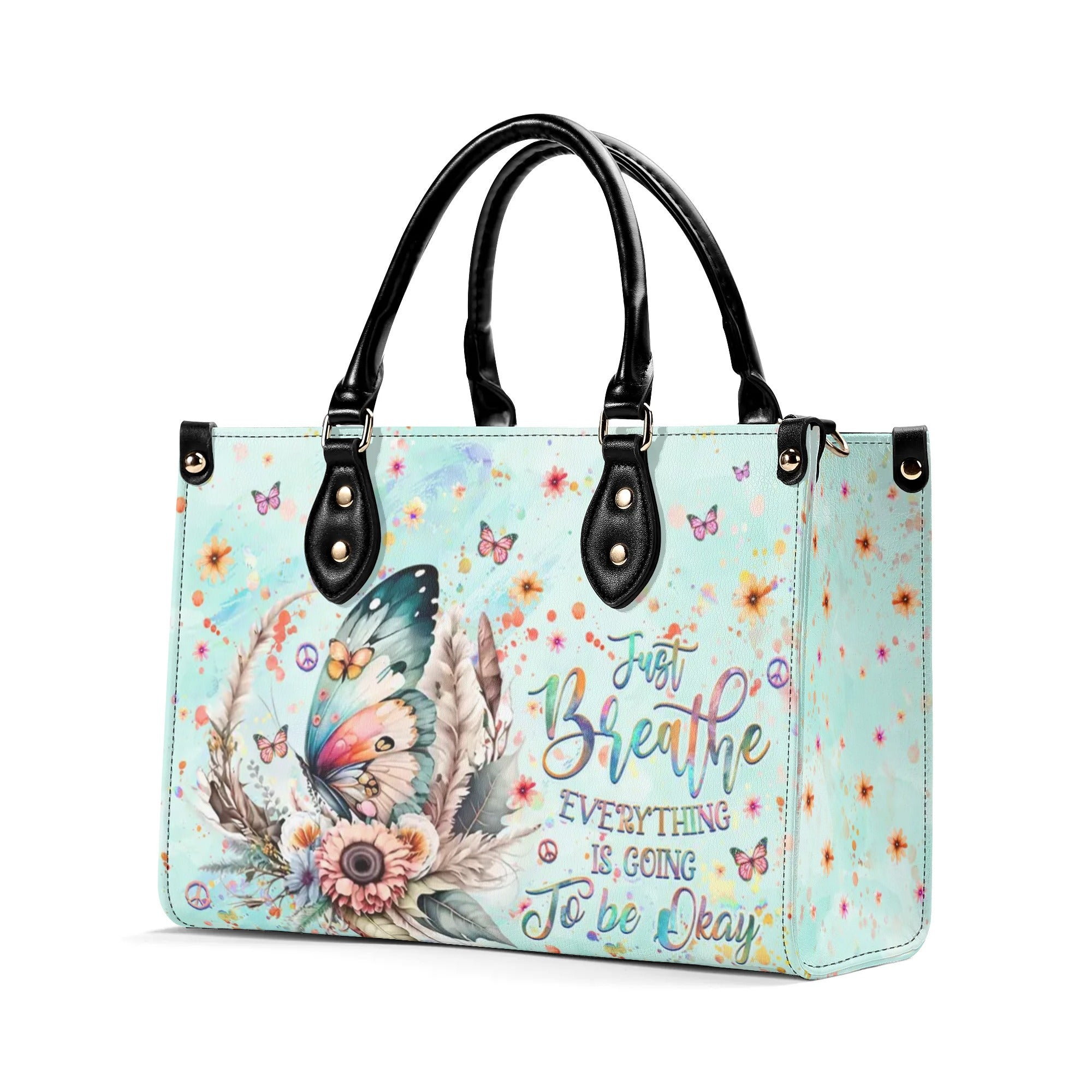 JUST BREATHE BUTTERFLY LEATHER HANDBAG - YHHG2207244