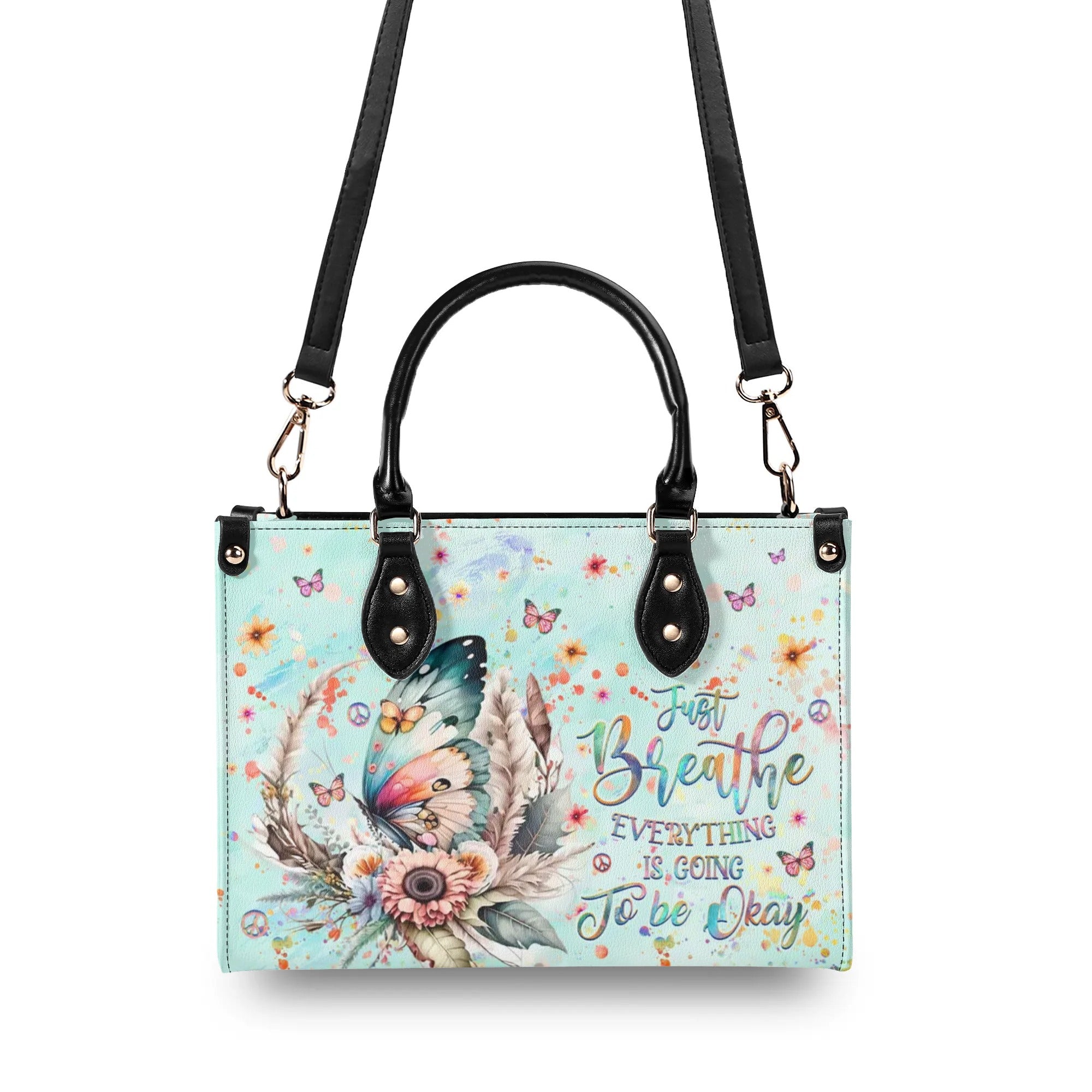 JUST BREATHE BUTTERFLY LEATHER HANDBAG - YHHG2207244