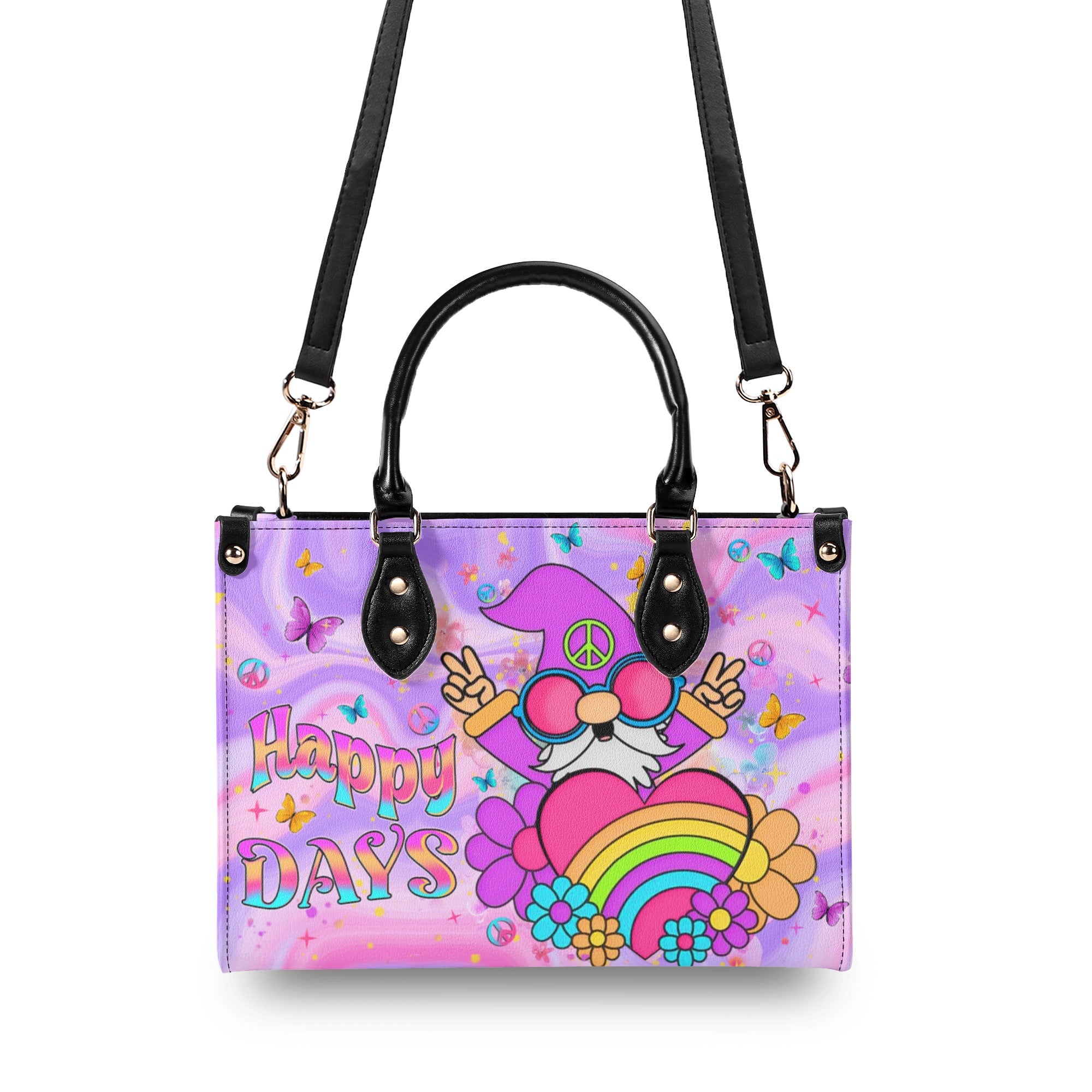 HAPPY DAYS HIPPIE GNOME LEATHER HANDBAG - YHHN0111241