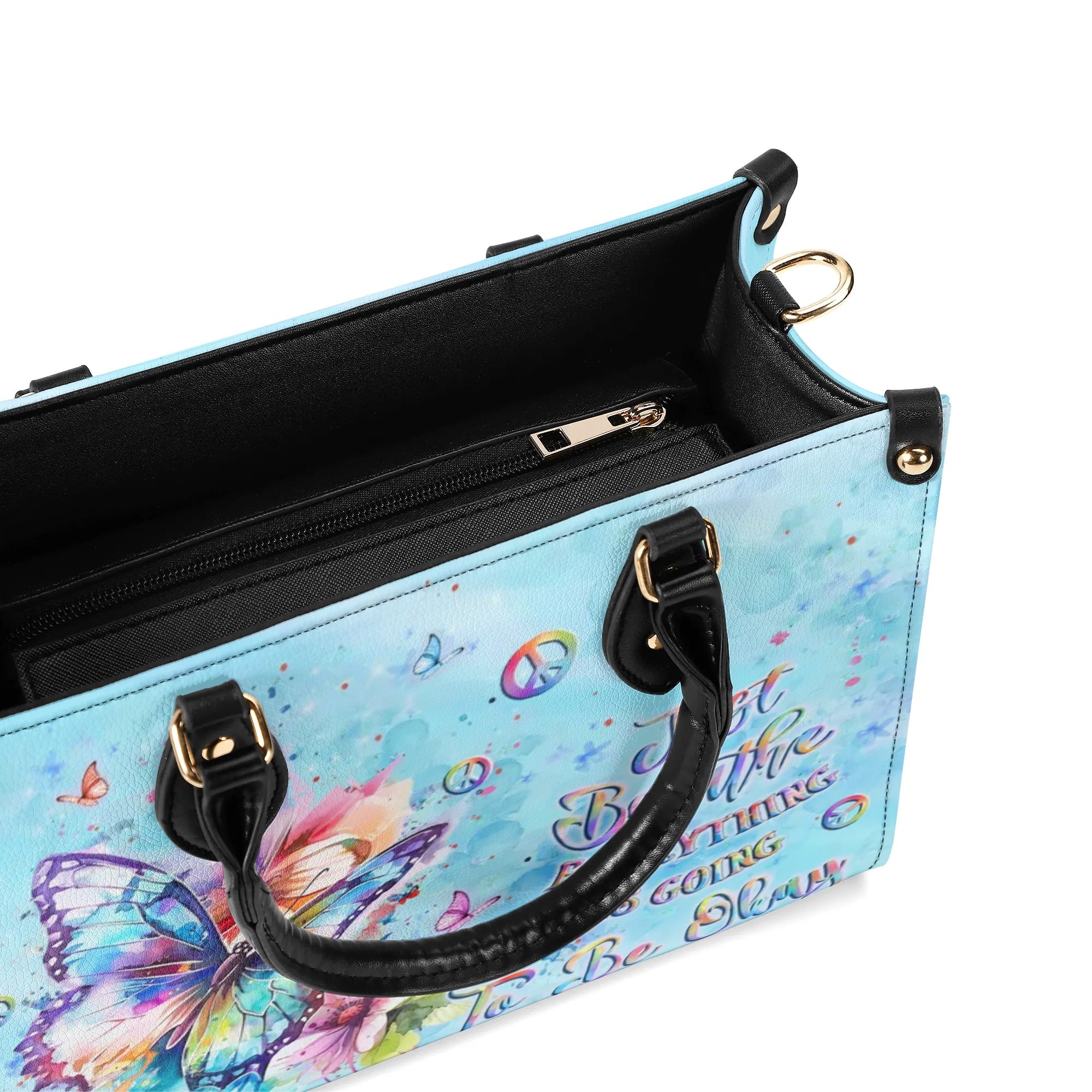 JUST BREATHE BUTTERFLY LEATHER HANDBAG - YHLT2307244