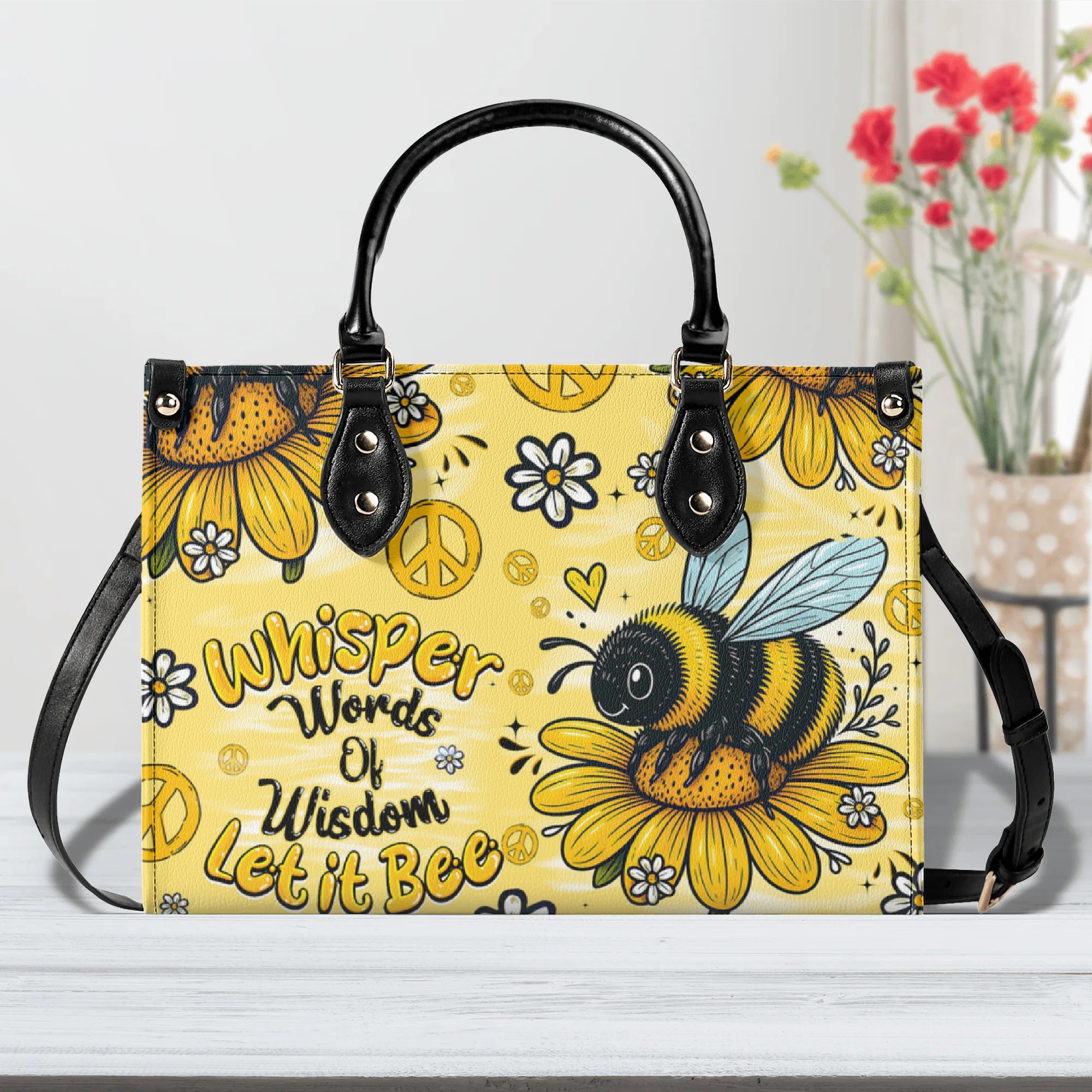 WHISPER WORDS OF WISDOM LET IT BEE LEATHER HANDBAG - TYQY1706259