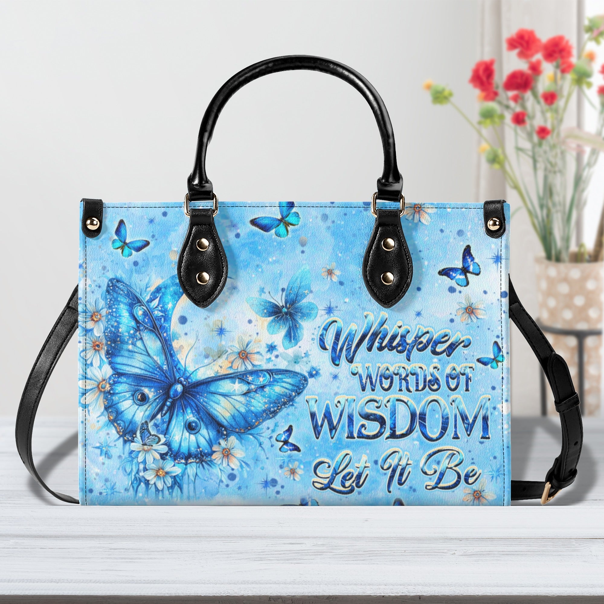 WHISPER WORDS OF WISDOM LET IT BE BUTTERFLY LEATHER HANDBAG - TYHN1111244