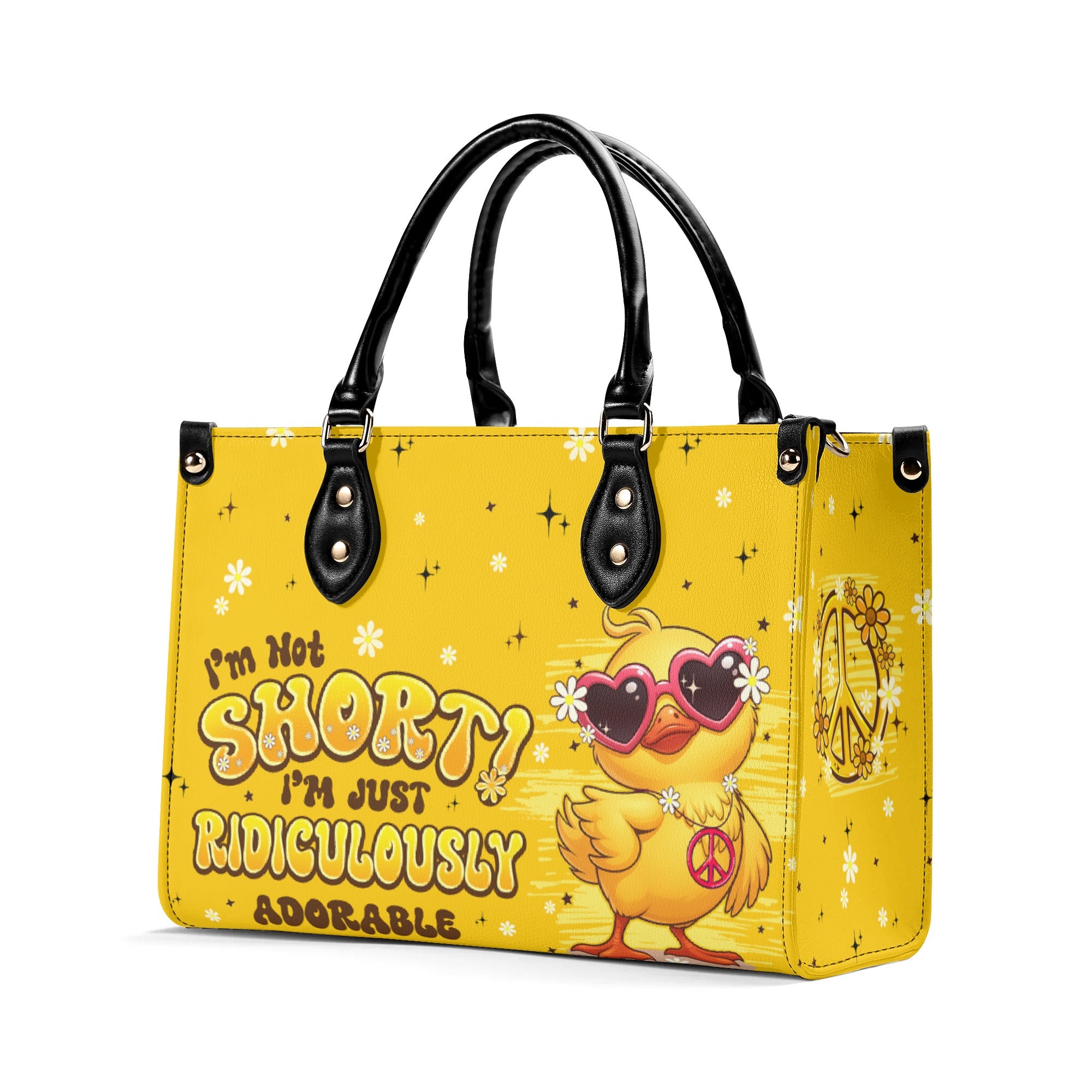 I'M NOT SHORT DUCK HIPPIE LEATHER HANDBAG - TYPQ0907256