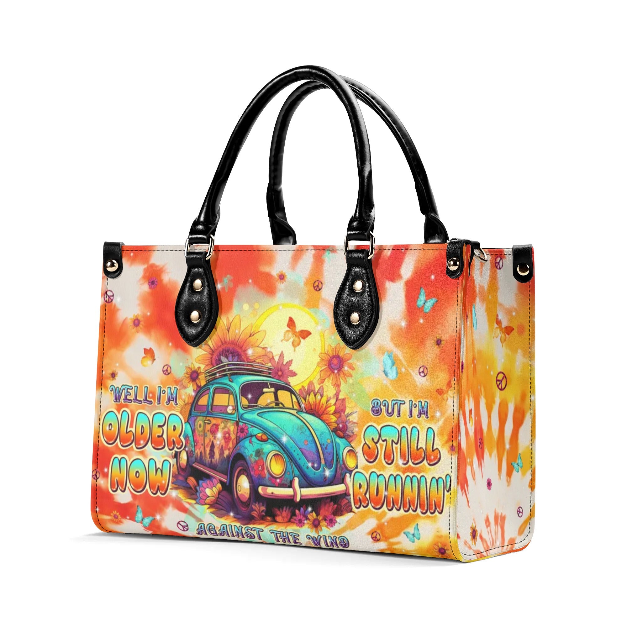 RUNNING AGAINST THE WIND CAR TIE DYE LEATHER HANDBAG - TLPQ3008241