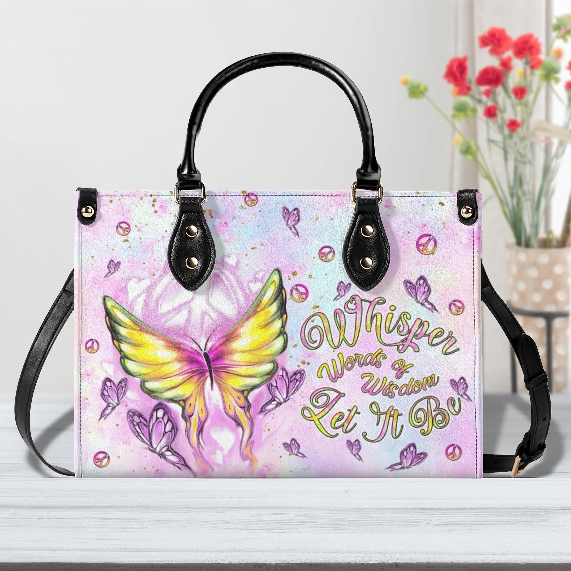 WHISPER WORDS OF WISDOM BUTTERFLY LEATHER HANDBAG - TLNT0710245