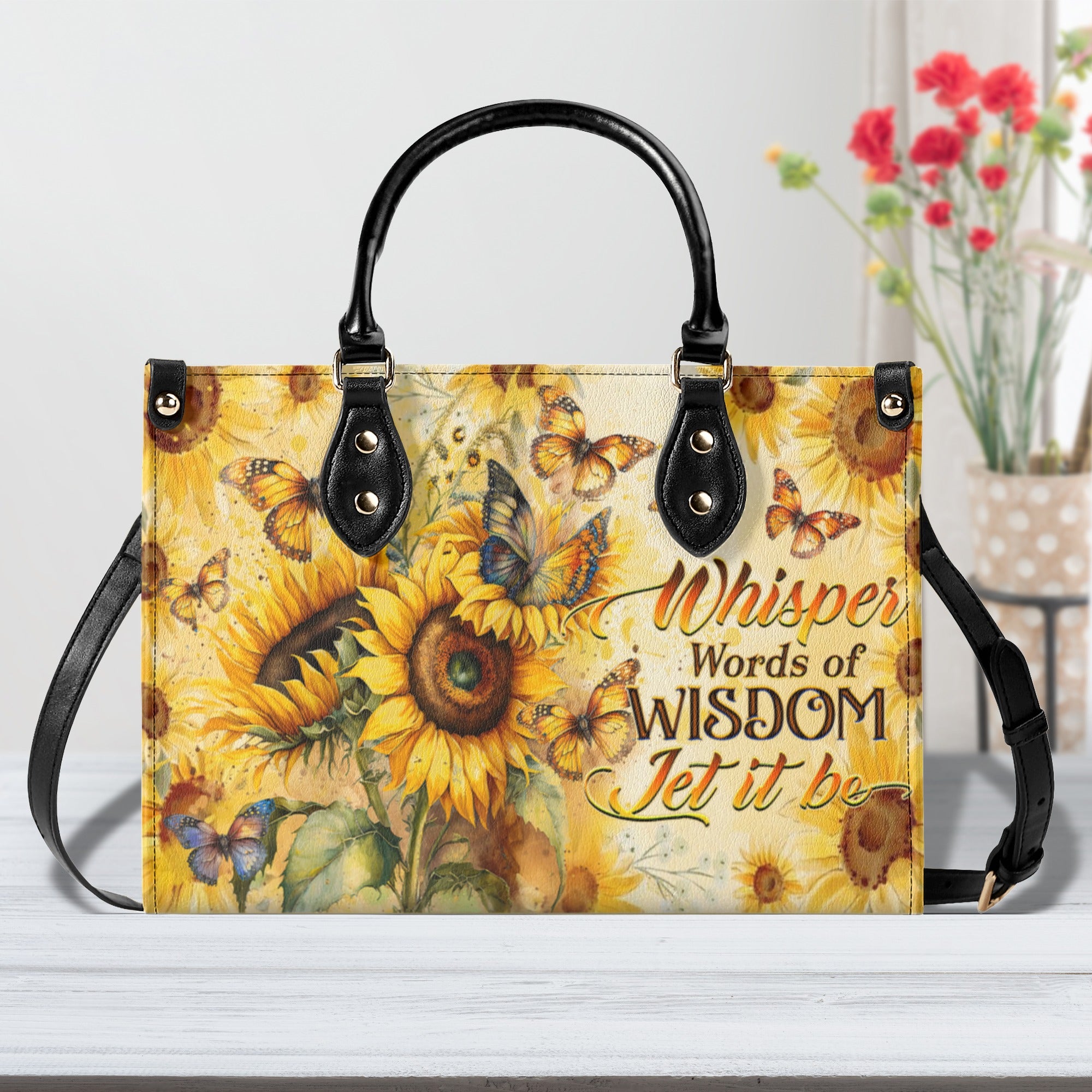 WHISPER WORDS OF WISDOM SUNFLOWER LEATHER HANDBAG - YHDU1510244