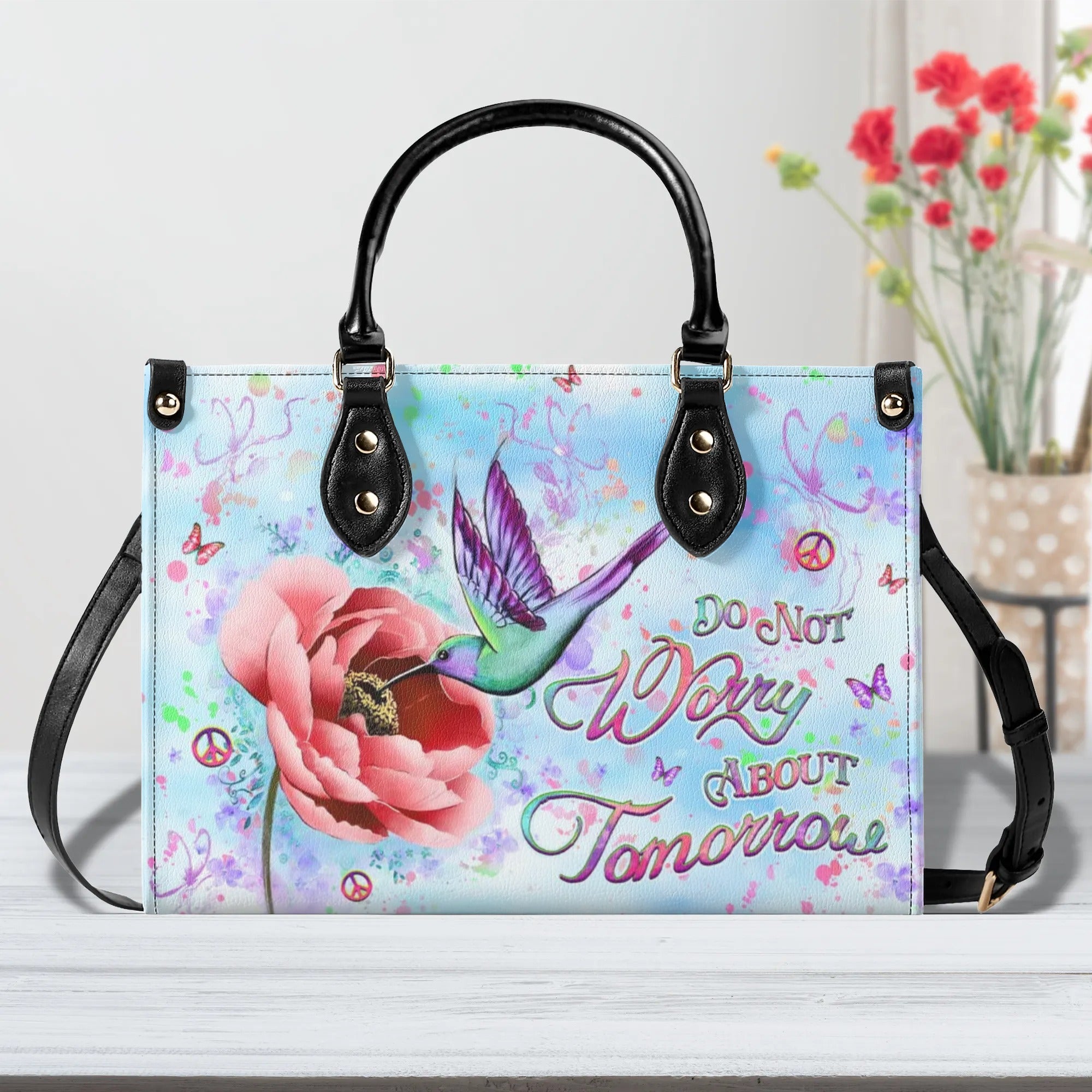 DO NOT WORRY ABOUT TOMORROW LEATHER HANDBAG - YHHG0910244