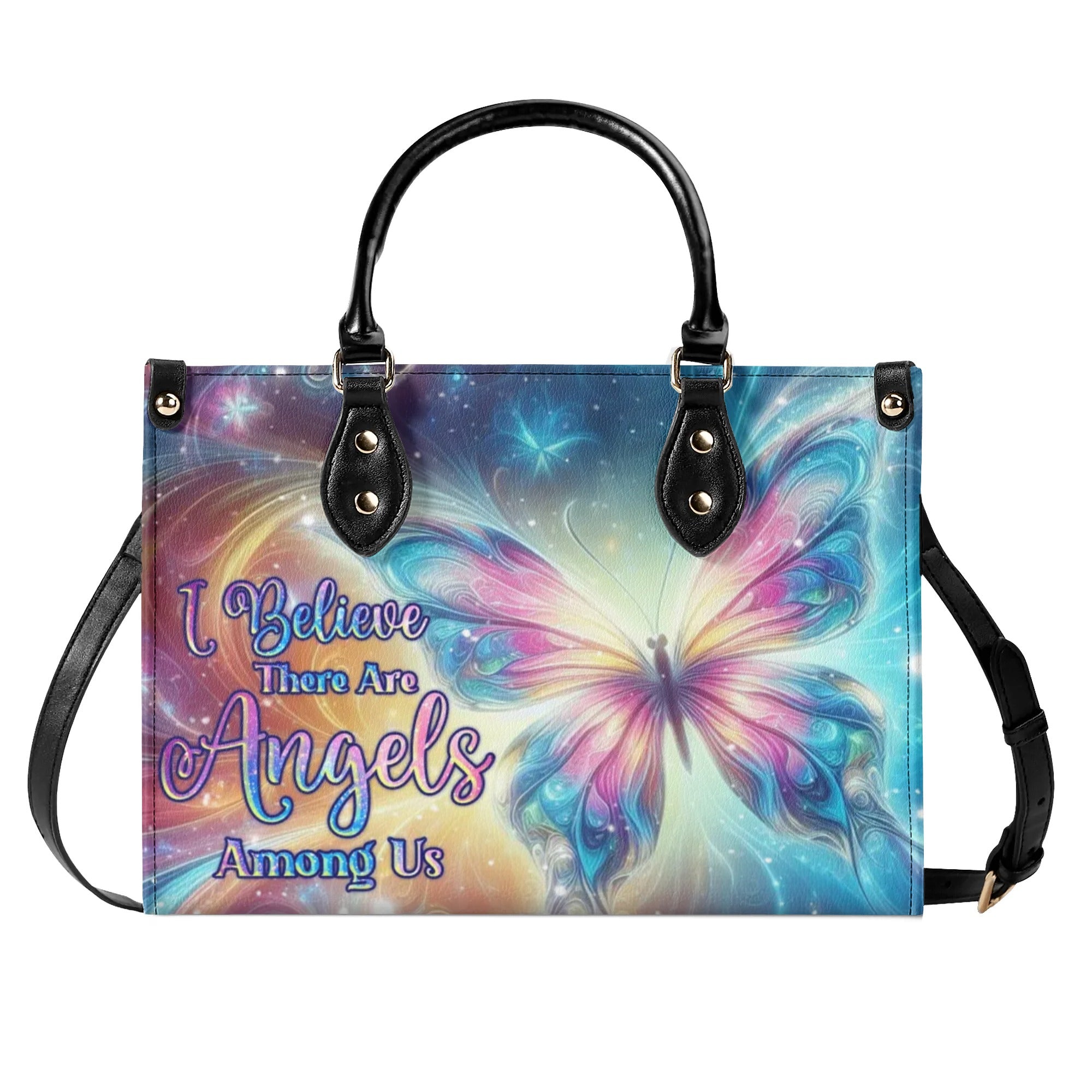 I BELIEVE THERE ARE ANGELS AMONG US LEATHER HANDBAG - TLNZ2905245