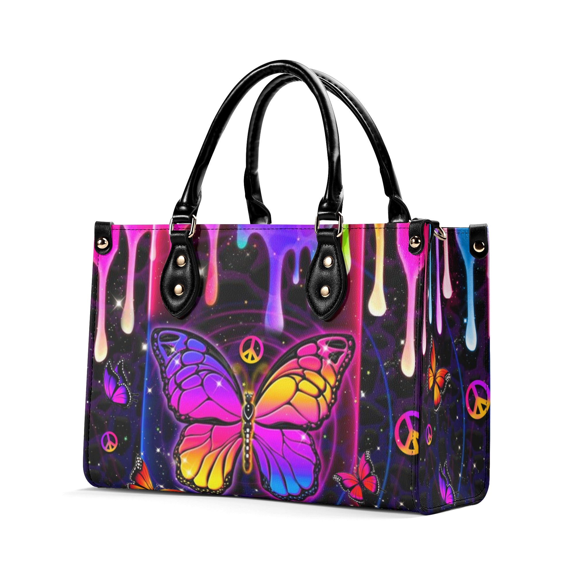 COLORFUL BUTTERFLY LEATHER HANDBAG - YHHN2711245