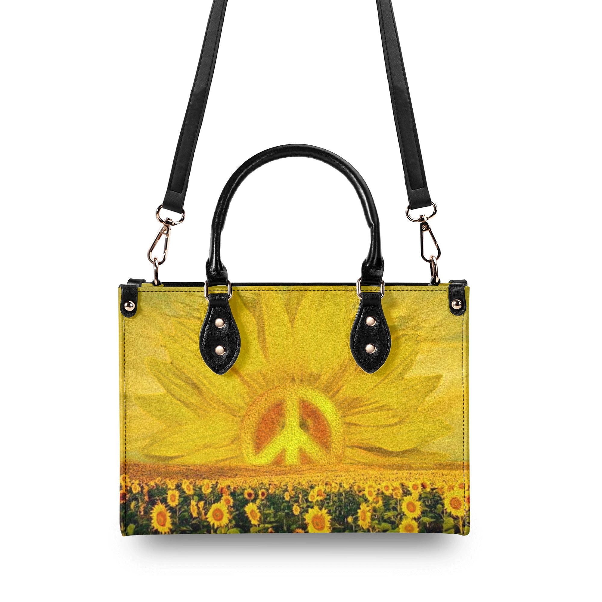 HIPPIE SUNFLOWER LEATHER HANDBAG - YHHN2611244