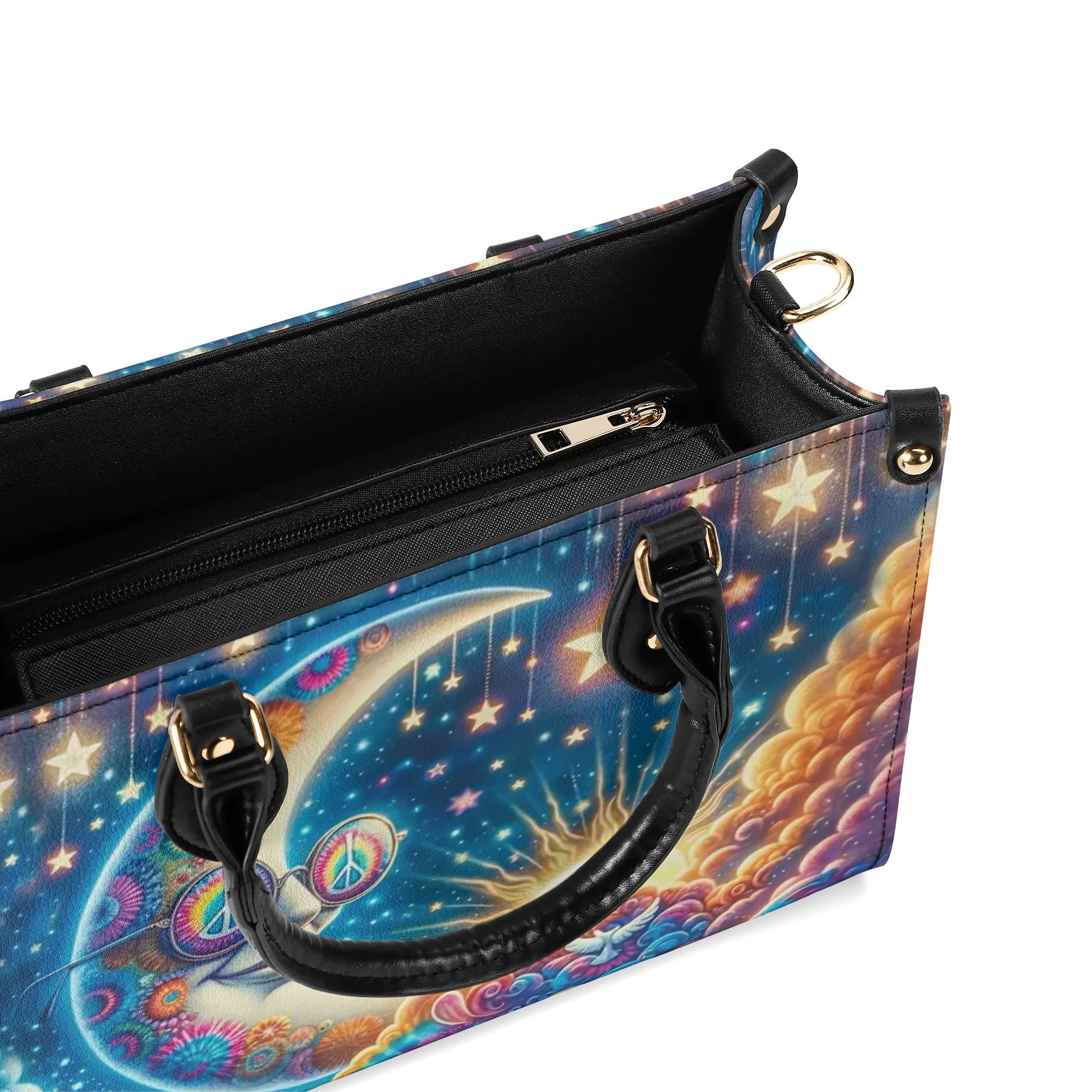 HIPPIE MOON STARS LEATHER HANDBAG - YHDU0909244