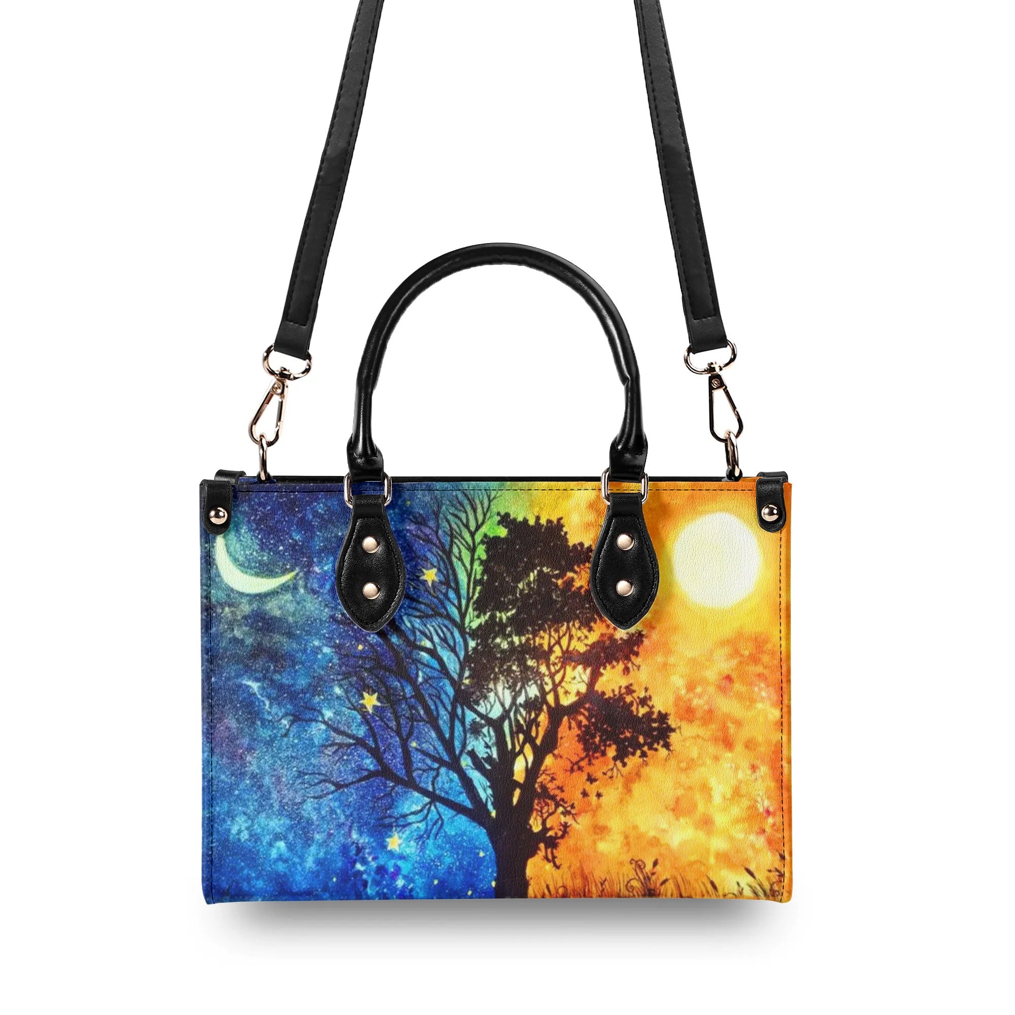 TREE OF LIFE SUN AND MOON LEATHER HANDBAG - YHHN2907244