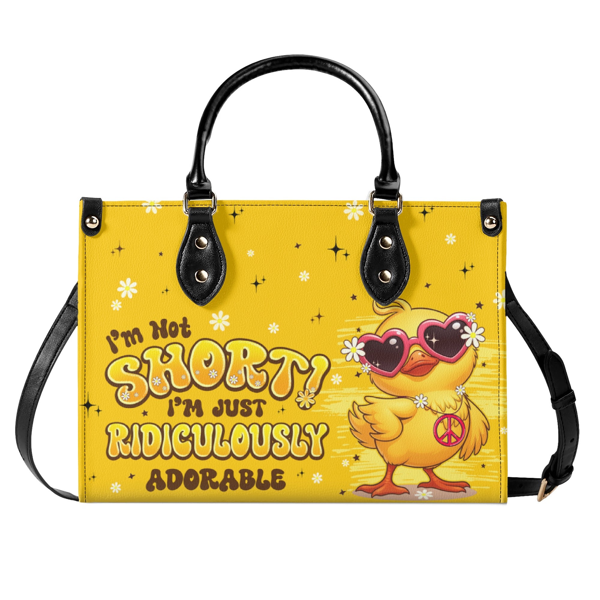 I'M NOT SHORT DUCK HIPPIE LEATHER HANDBAG - TYPQ0907256