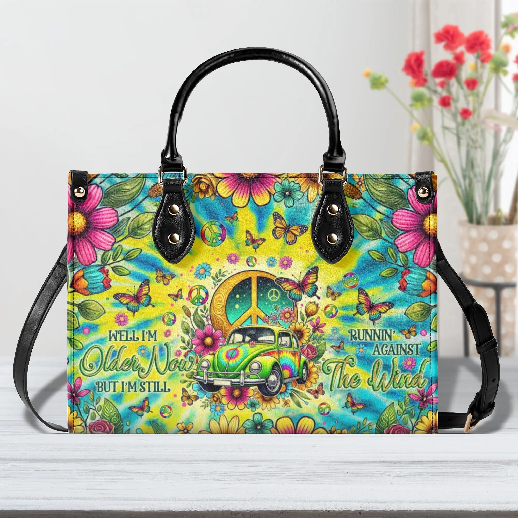 RUNNING AGAINST THE WIND TIE DYE LEATHER HANDBAG - TLNO0110245