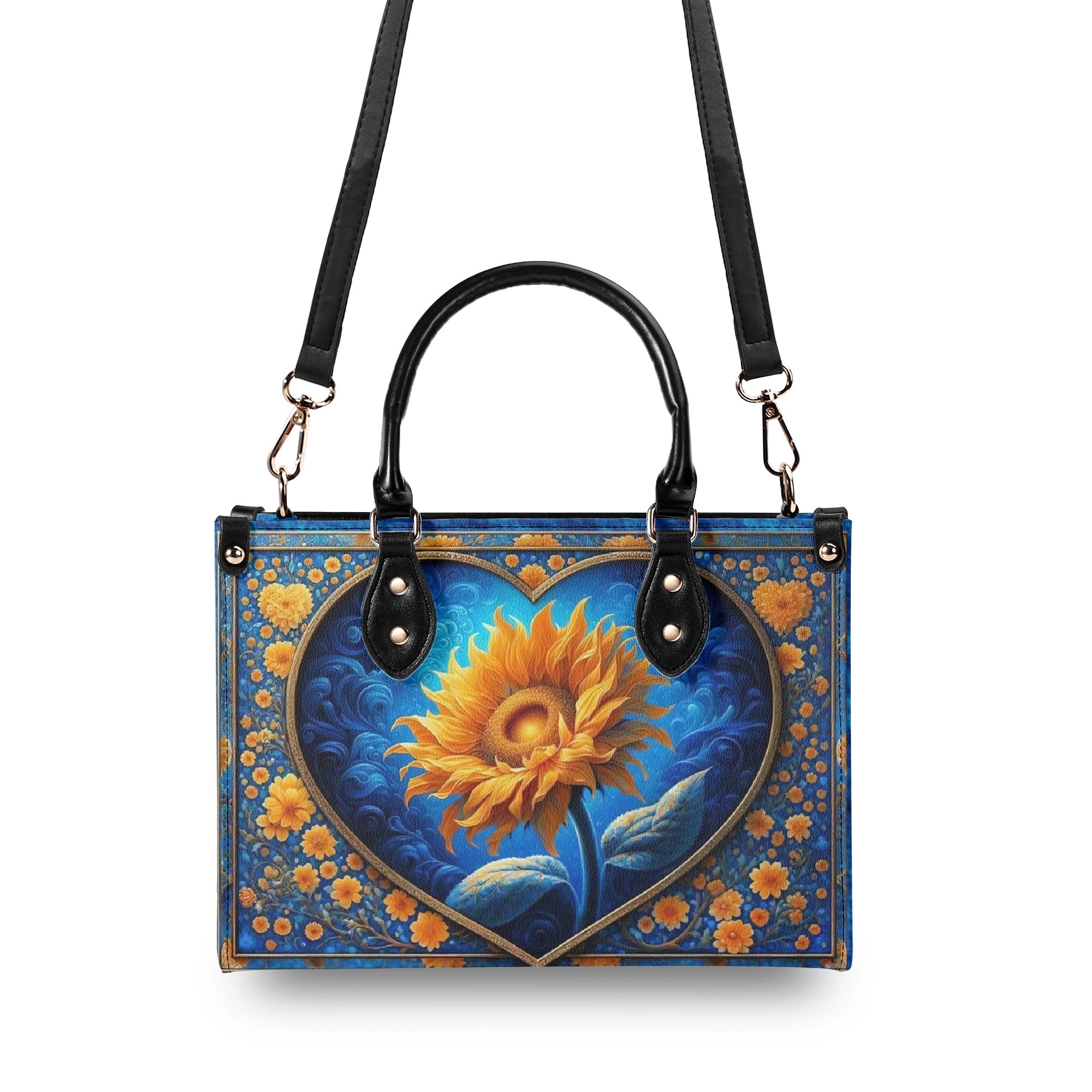 PEACE SUNFLOWER LEATHER HANDBAG - YHLN1303254