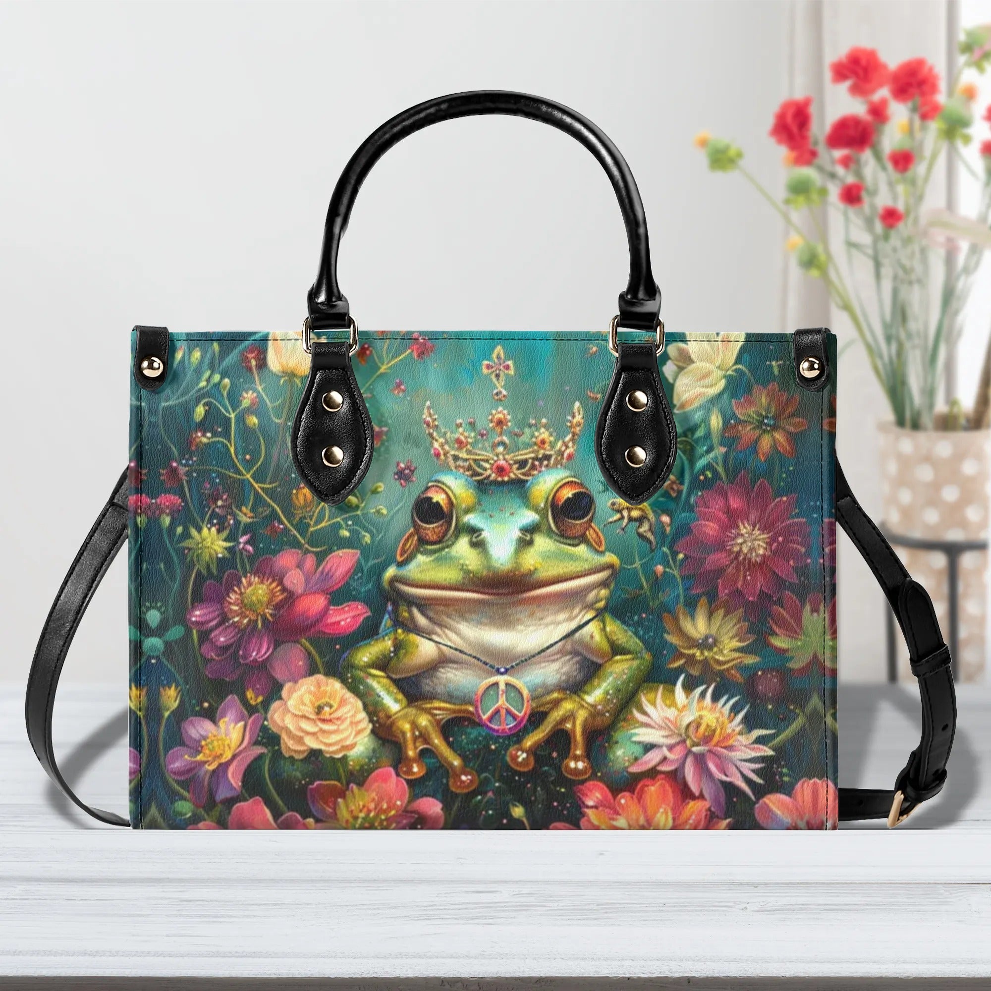 QUEEN FROG LEATHER HANDBAG - YHDU1508242