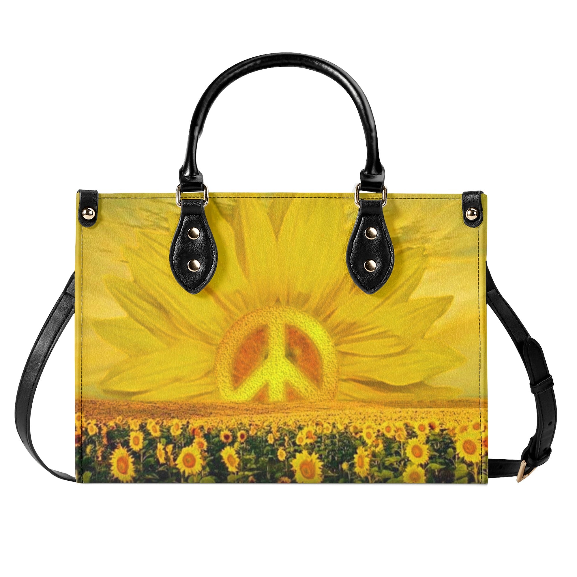 HIPPIE SUNFLOWER LEATHER HANDBAG - YHHN2611244