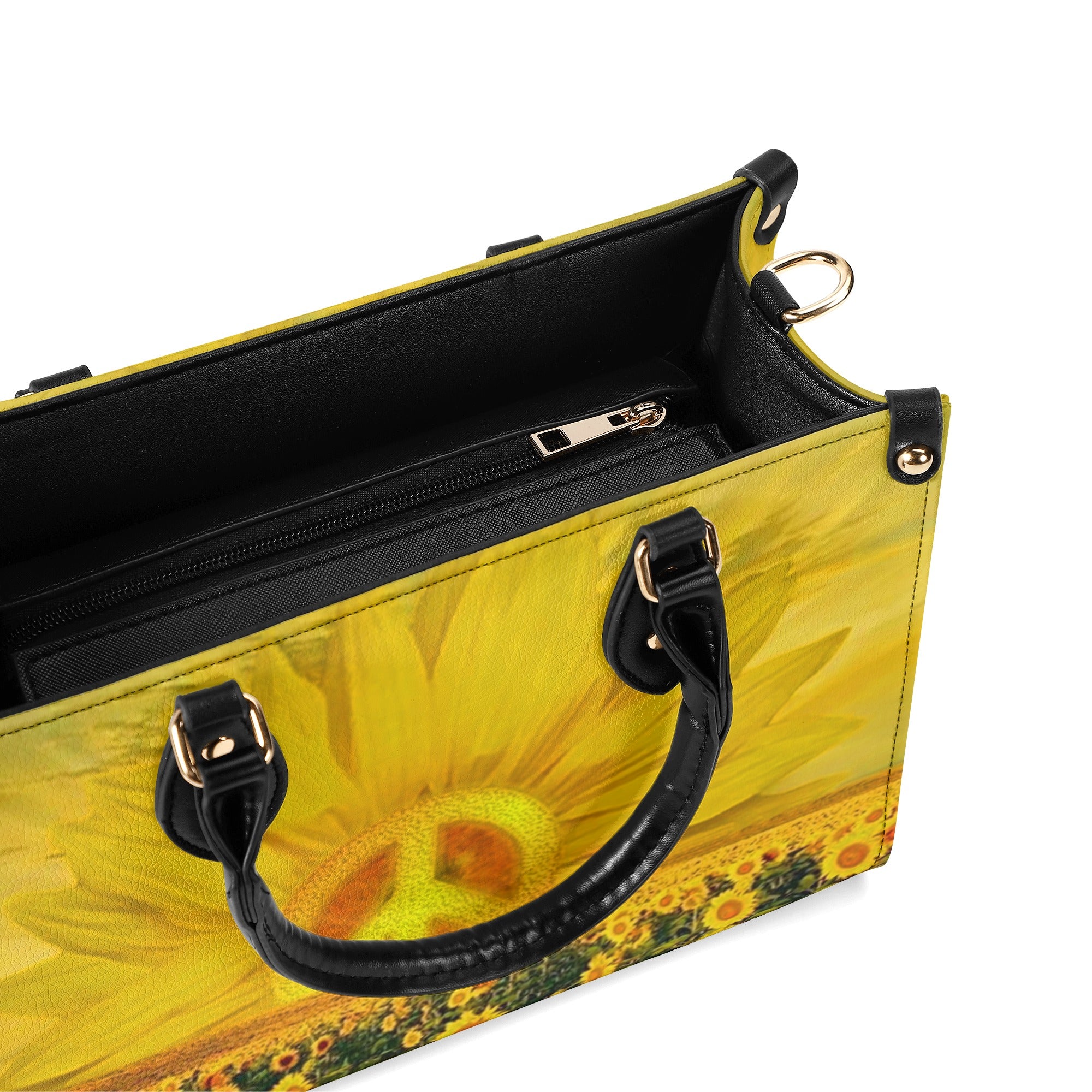 HIPPIE SUNFLOWER LEATHER HANDBAG - YHHN2611244