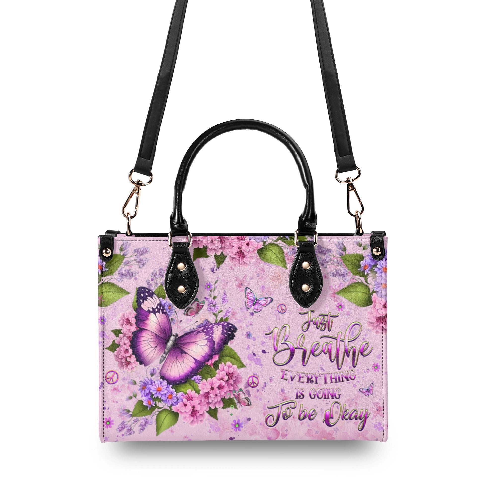 JUST BREATHE BUTTERFLY LEATHER HANDBAG - YHHG2110244