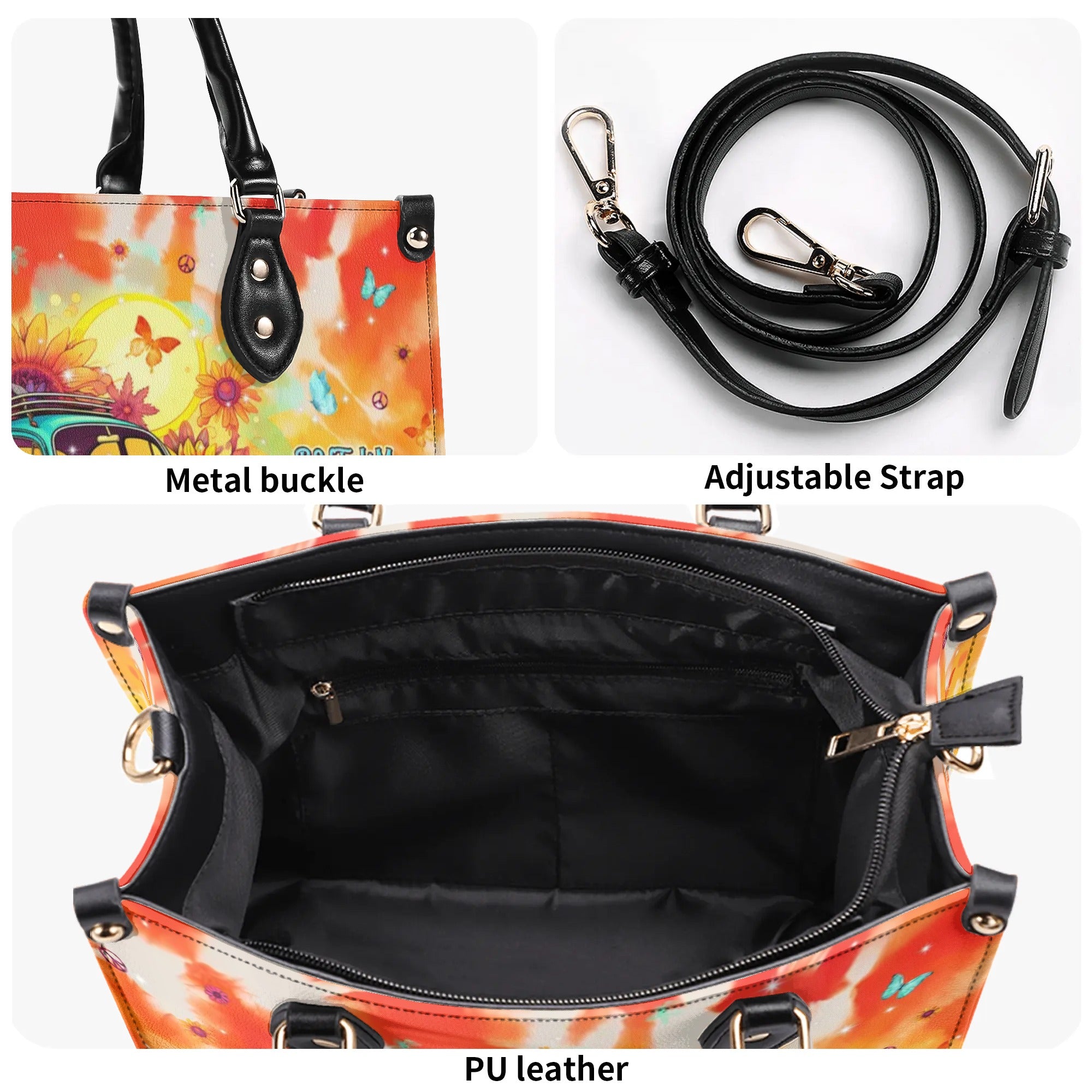 RUNNING AGAINST THE WIND CAR TIE DYE LEATHER HANDBAG - TLPQ3008241