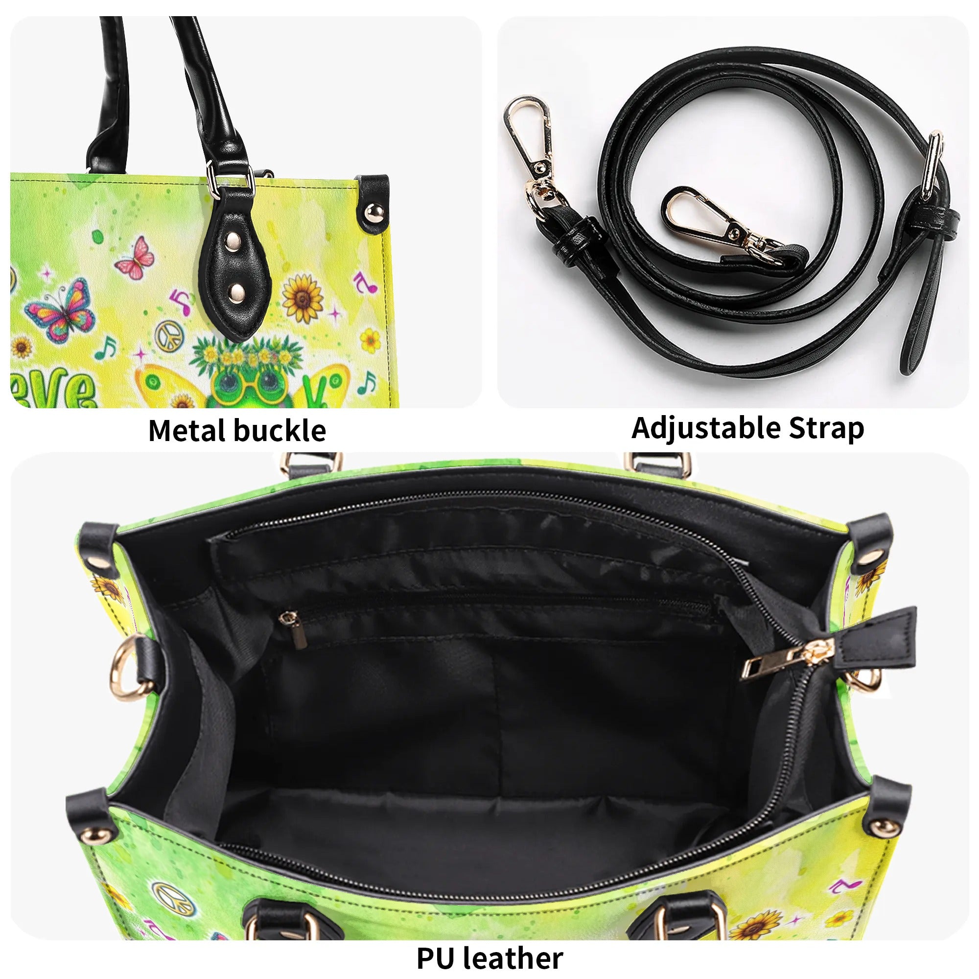 I BELIEVE THERE ARE ANGELS AMONG US FROG LEATHER HANDBAG - TLTR1209243