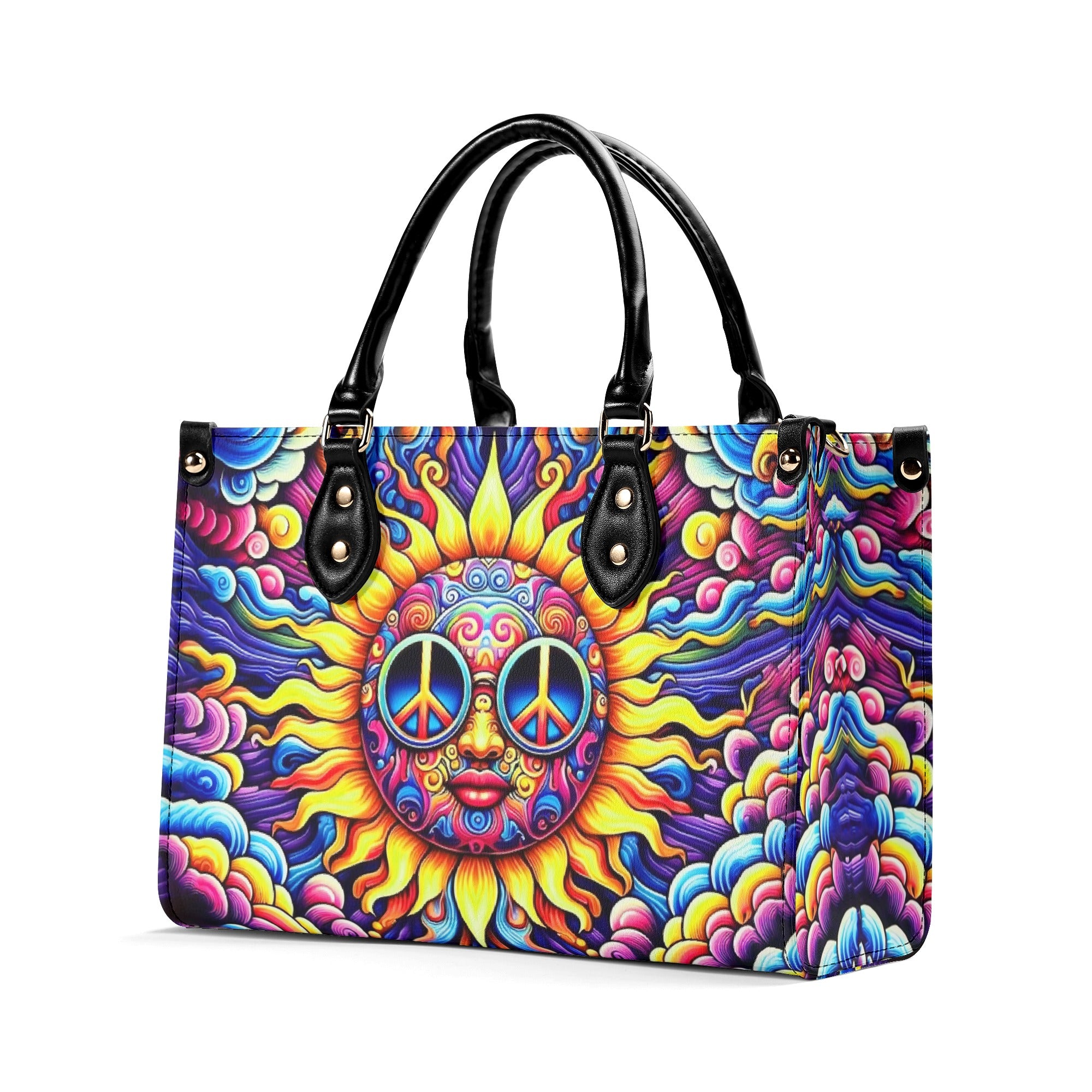 COLORFUL HIPPIE SUN LEATHER HANDBAG - YHHN1803254