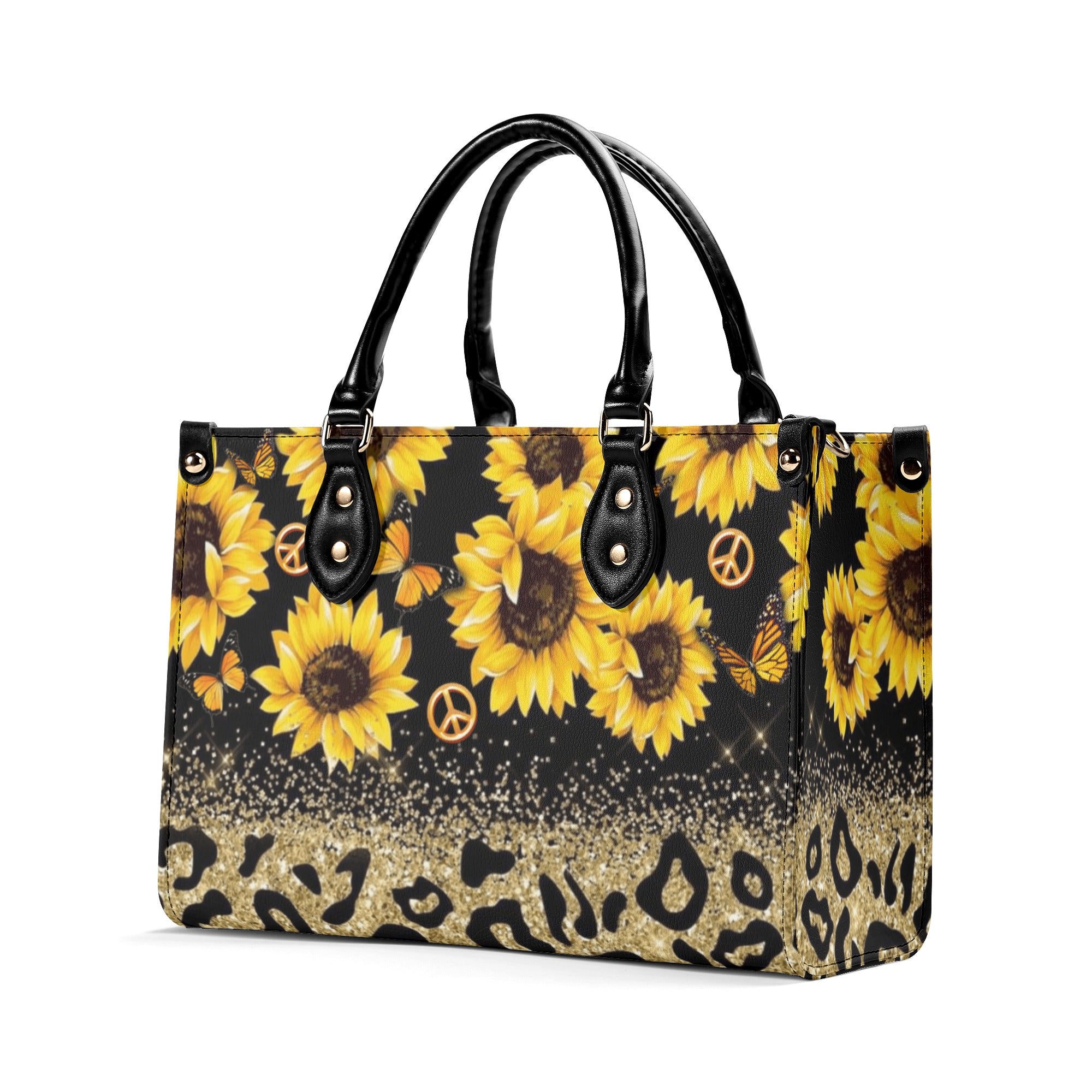 SUNFLOWER LEOPARD LEATHER HANDBAG - YHDU1311248