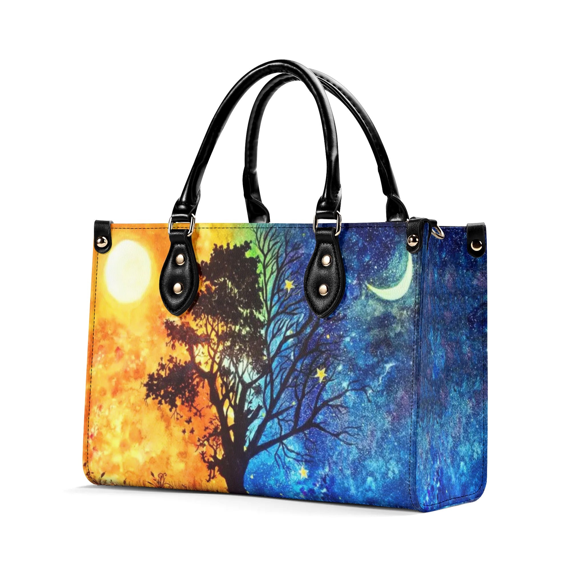 TREE OF LIFE SUN AND MOON LEATHER HANDBAG - YHHN2907244