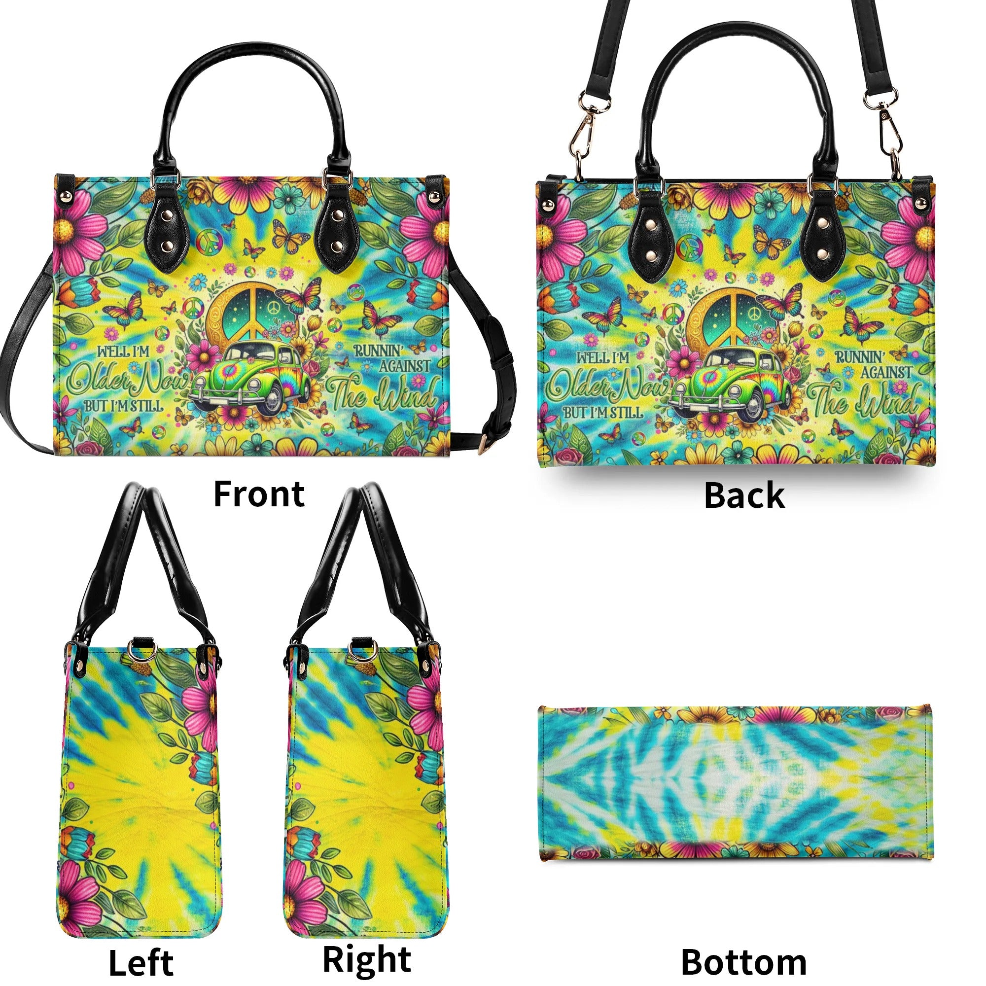 RUNNING AGAINST THE WIND TIE DYE LEATHER HANDBAG - TLNO0110245