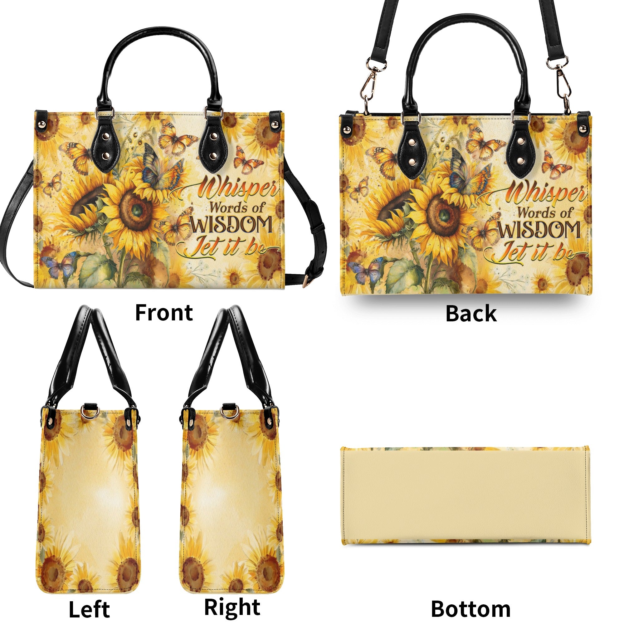 WHISPER WORDS OF WISDOM SUNFLOWER LEATHER HANDBAG - YHDU1510244