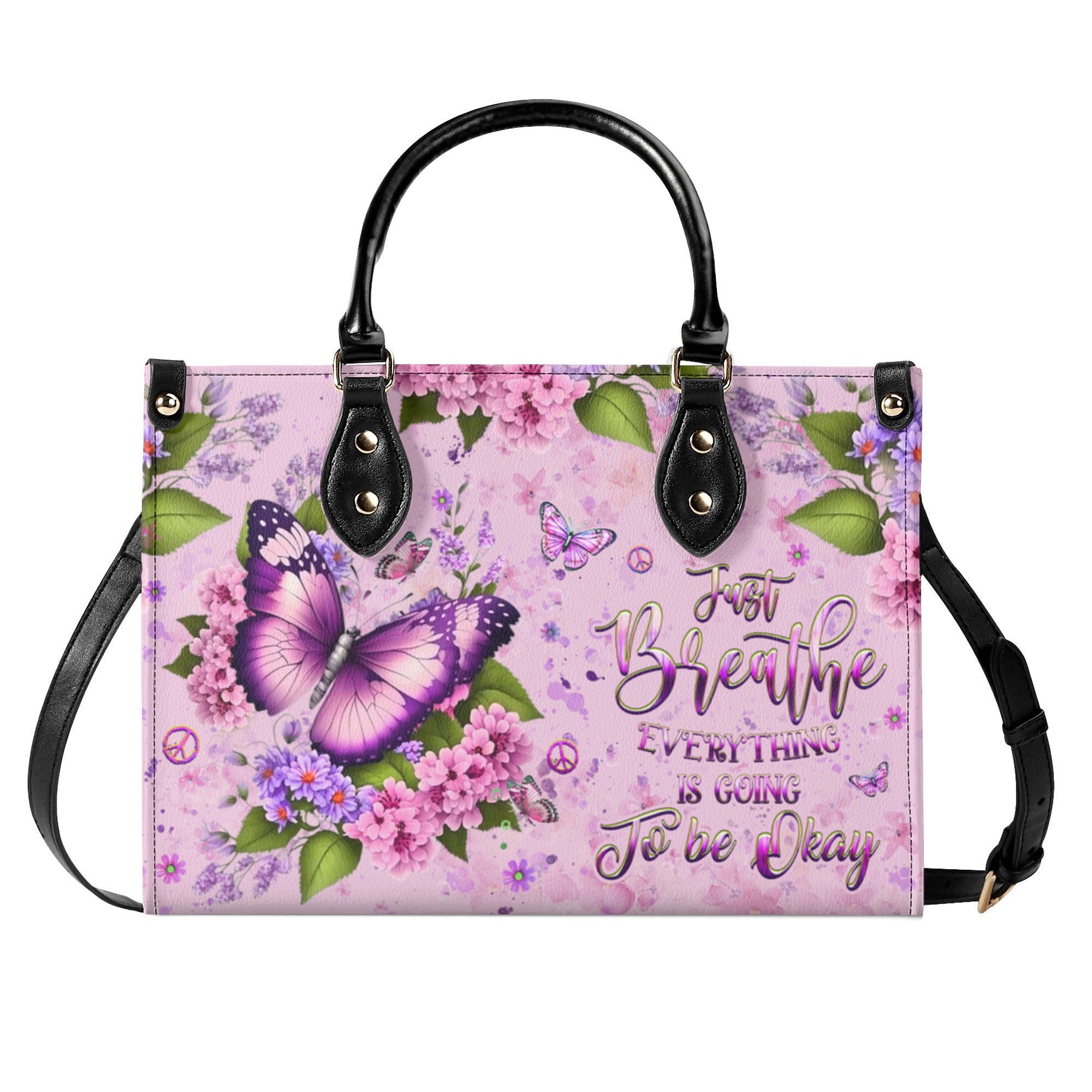 JUST BREATHE BUTTERFLY LEATHER HANDBAG - YHHG2110244