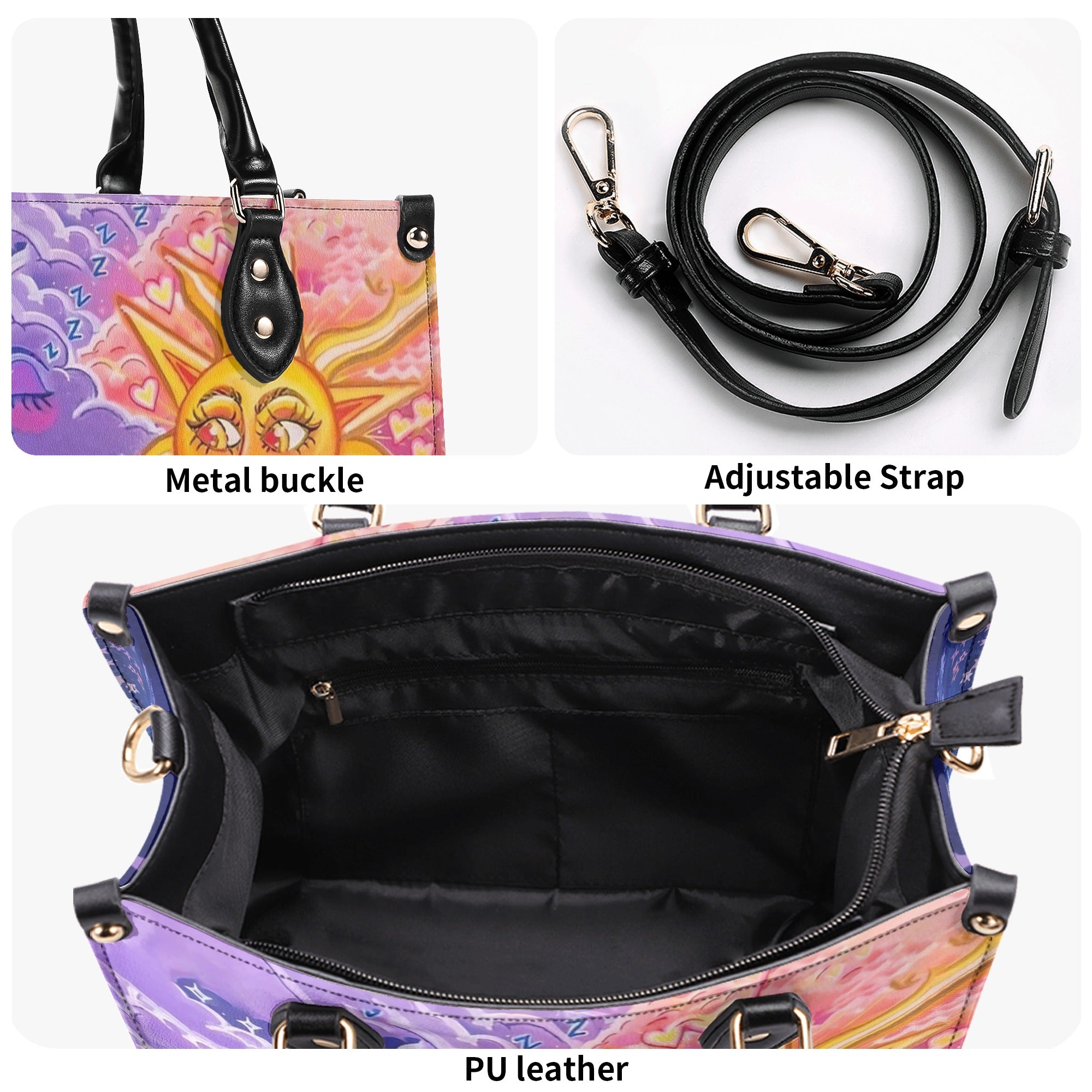 HAPPY HIPPIE UNIVERSE LEATHER HANDBAG - YHHG0611244