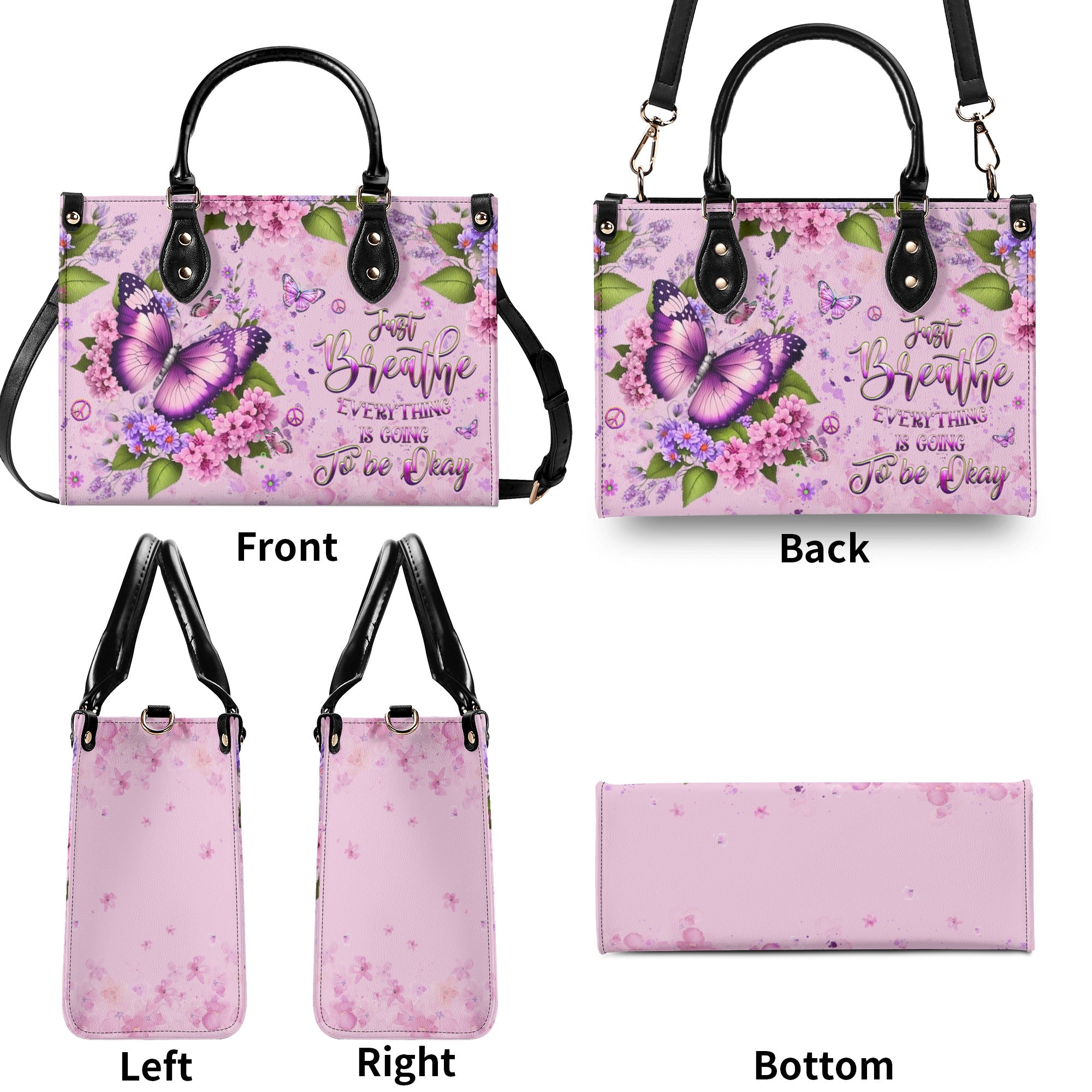 JUST BREATHE BUTTERFLY LEATHER HANDBAG - YHHG2110244