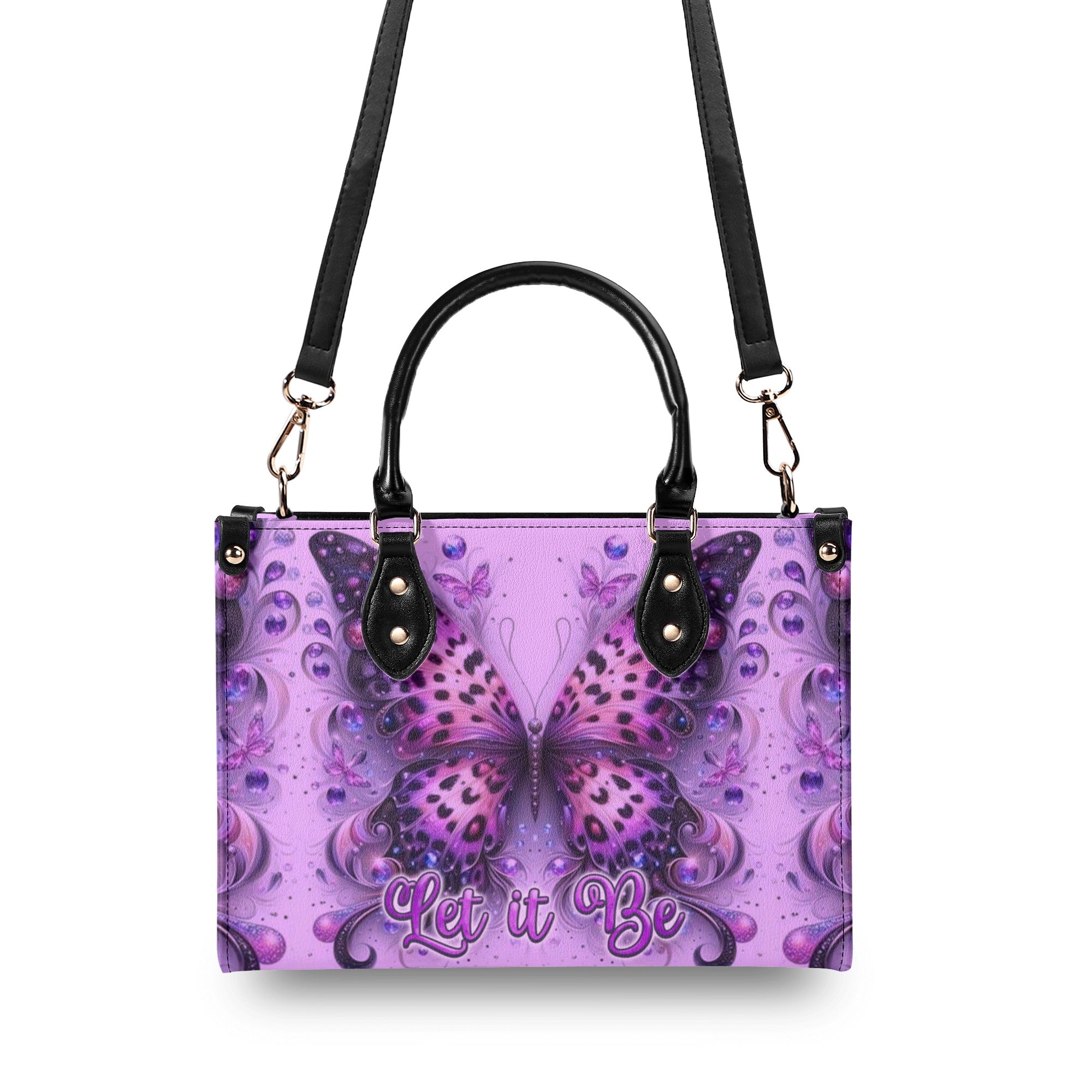 LET IT BE  LEOPARD BUTTERFLY LEATHER HANDBAG - TLNZ1911245