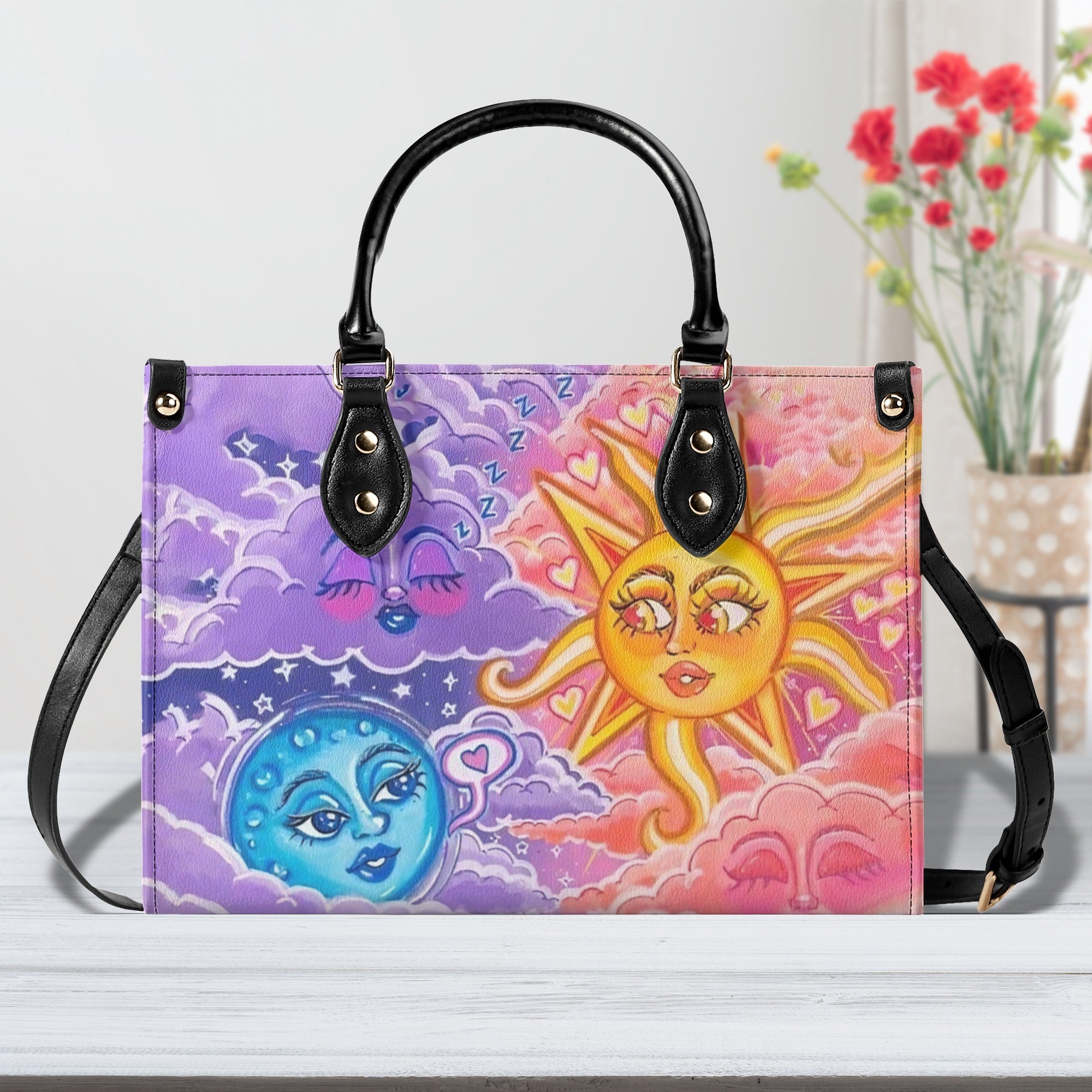 HAPPY HIPPIE UNIVERSE LEATHER HANDBAG - YHHG0611244