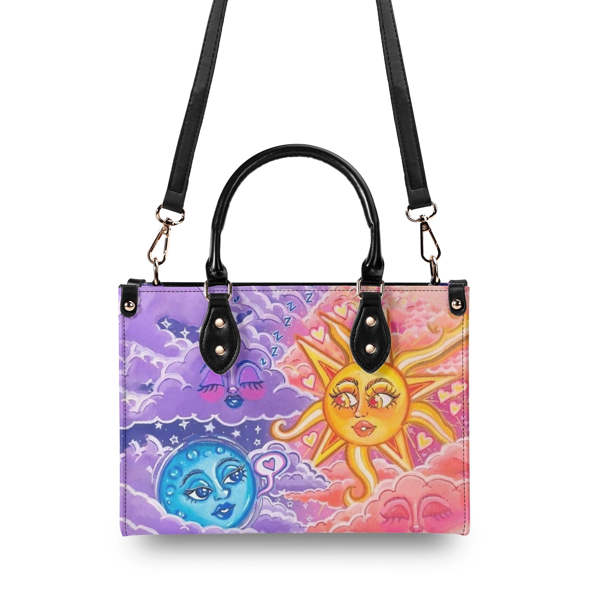 HAPPY HIPPIE UNIVERSE LEATHER HANDBAG - YHHG0611244