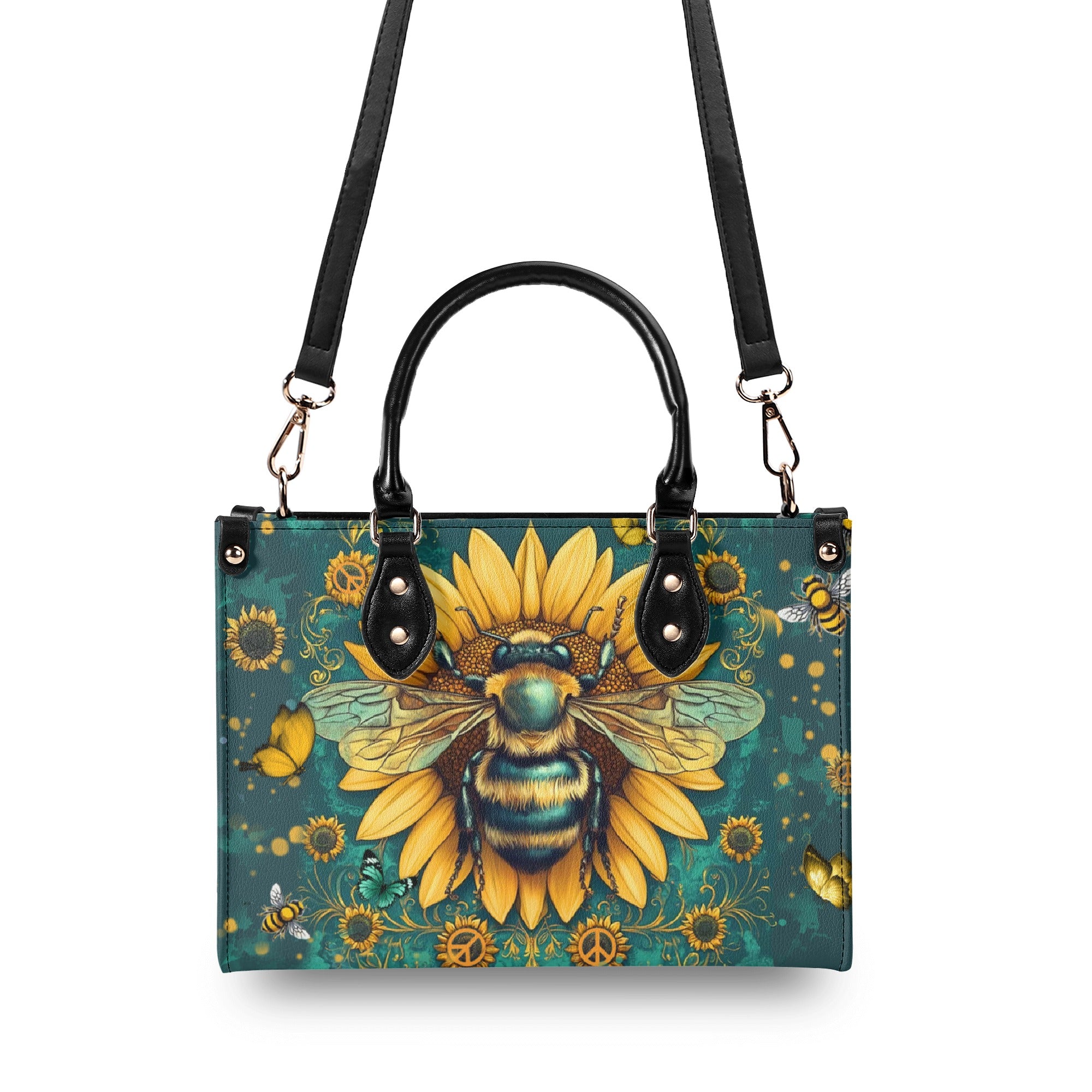 BEE SUNFLOWER LEATHER HANDBAG - YHHN1103254