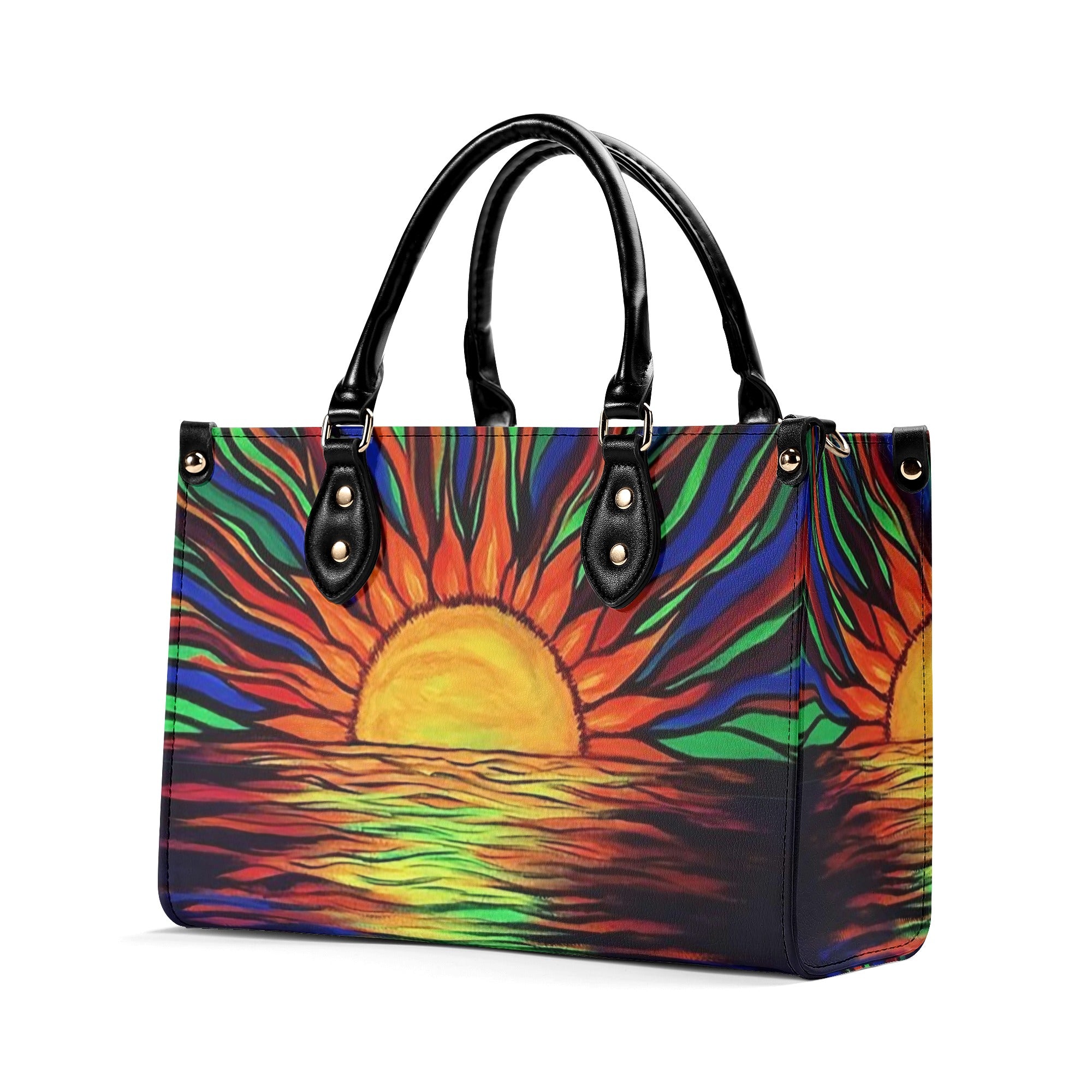 COLORFUL HIPPIE SUN LEATHER HANDBAG - YHLT1811245