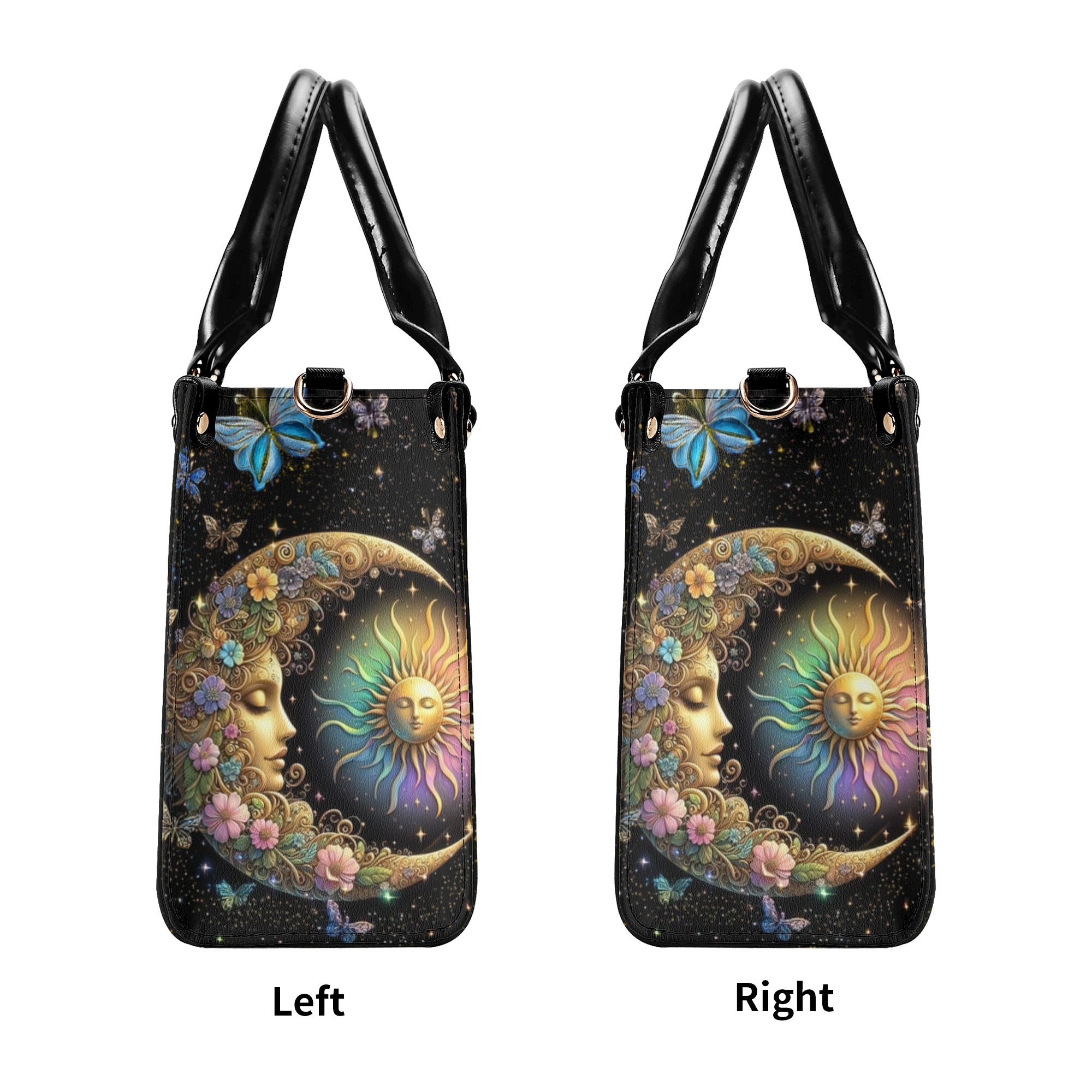 HIPPIE SUN AND MOON LEATHER HANDBAG - TLNZ2610245