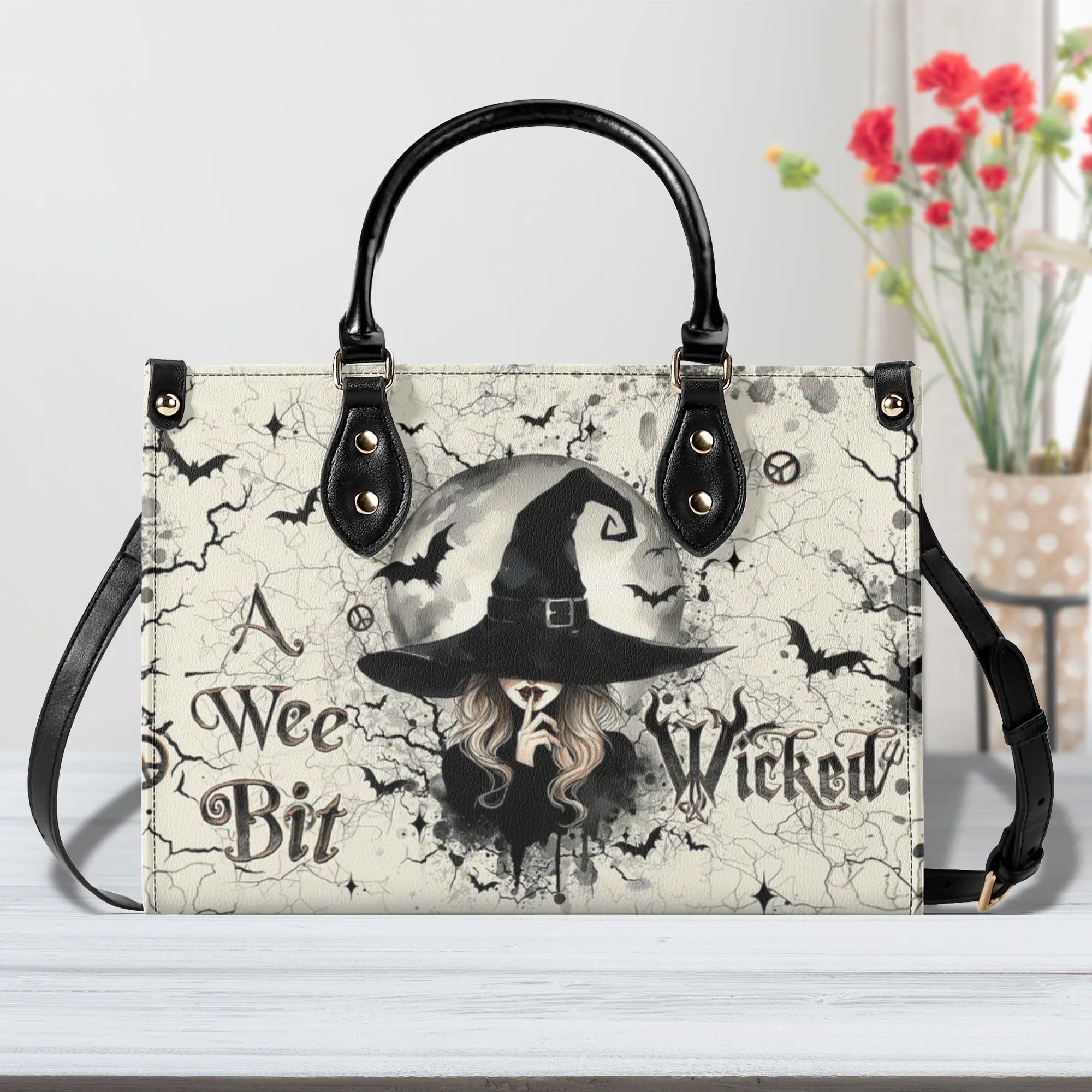 A WEE BIT WICKED HALLOWEEN LEATHER HANDBAG - YHLT2609242