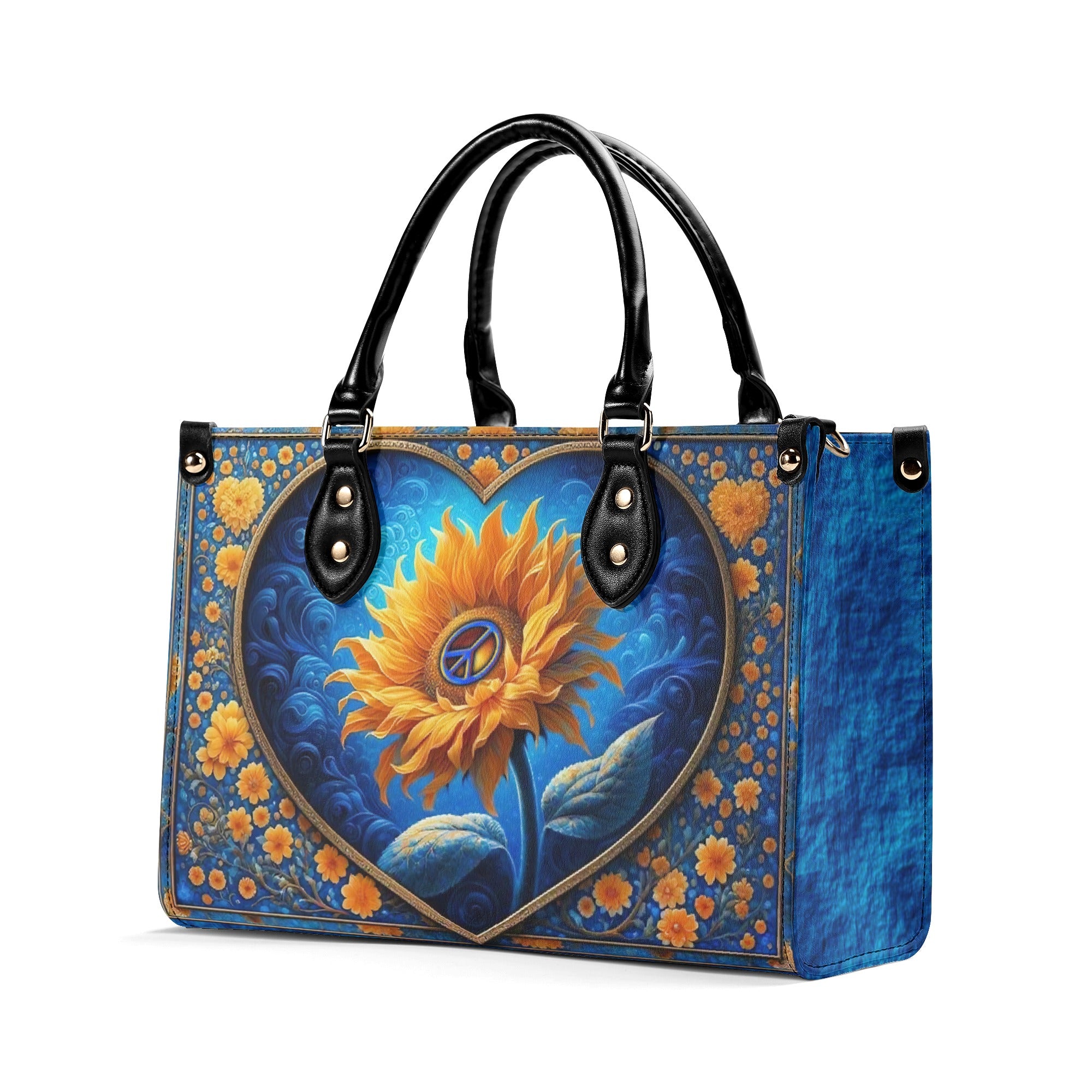 PEACE SUNFLOWER LEATHER HANDBAG - YHLN1303254