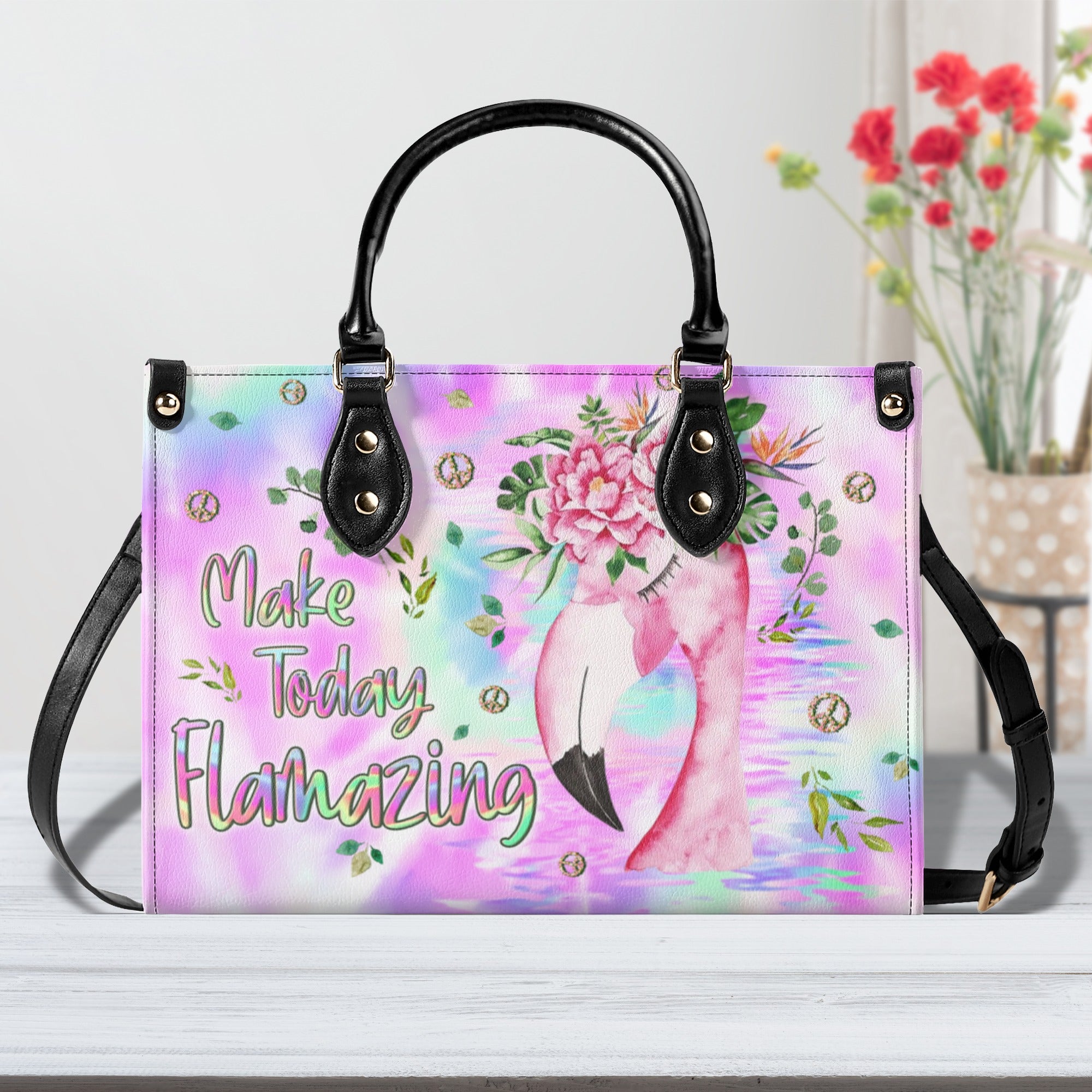 MAKE TODAY FLAMAZING TIE DYE LEATHER HANDBAG - YHLN1110244